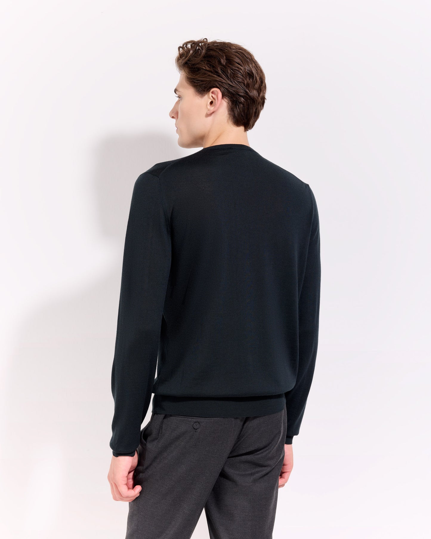 Girocollo royal merino verde scuro