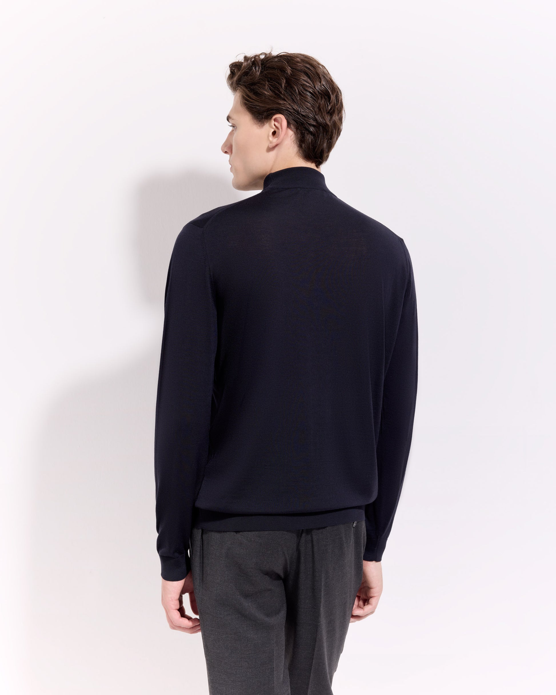 Lupetto 180s merino blu navy