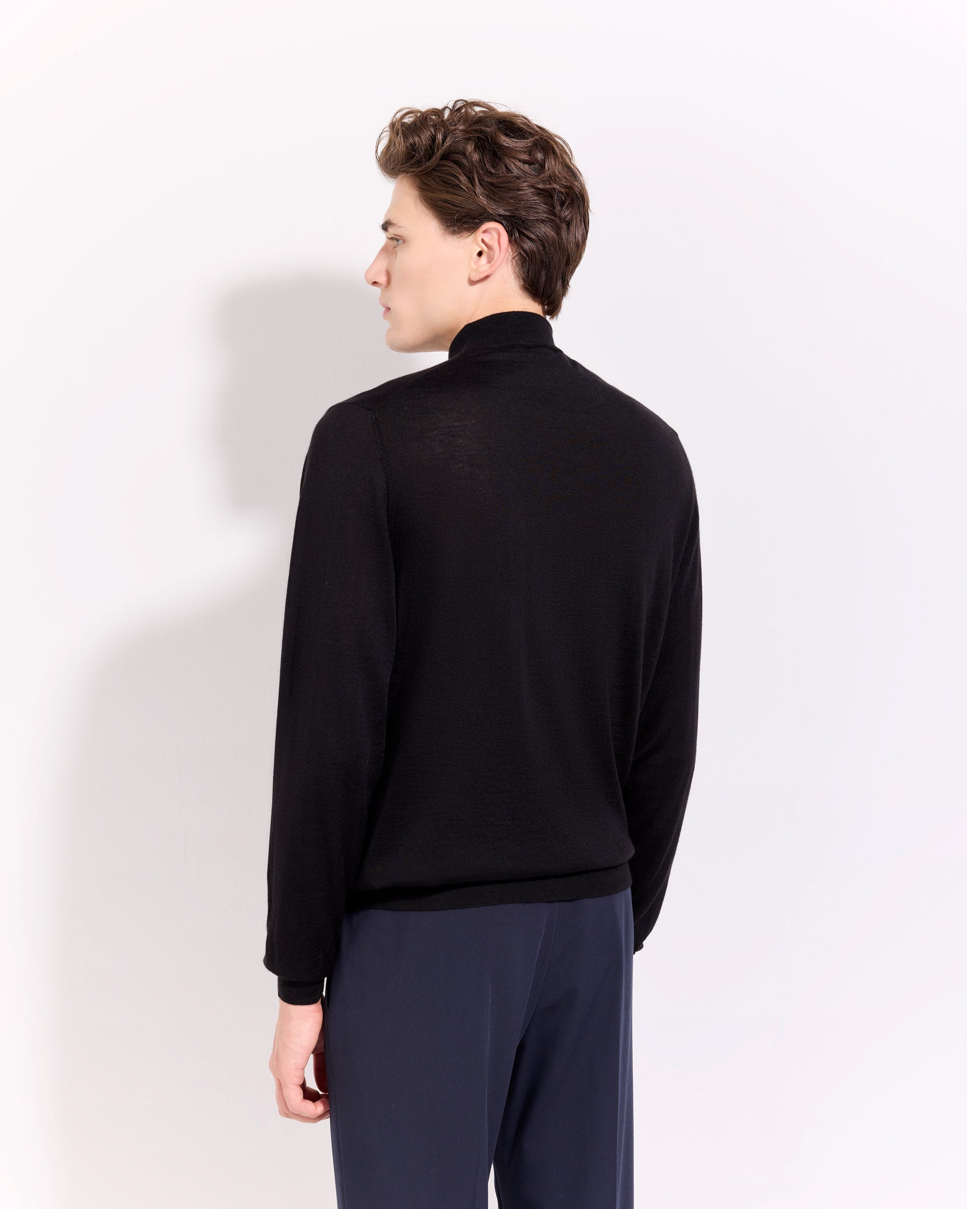 Lupetto lana seta cashmere nero
