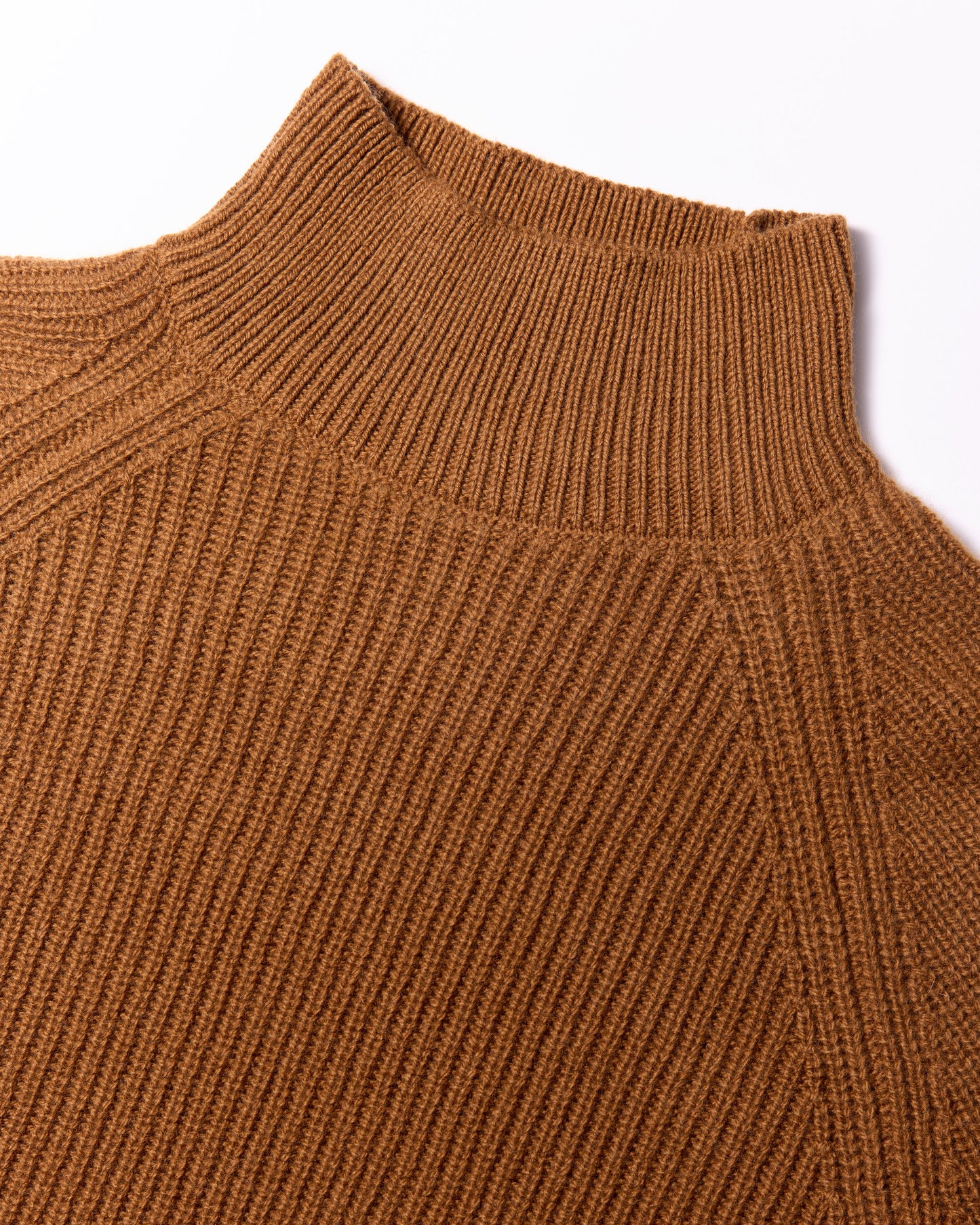 Lupetto punto pannocchia lana cashmere cannella