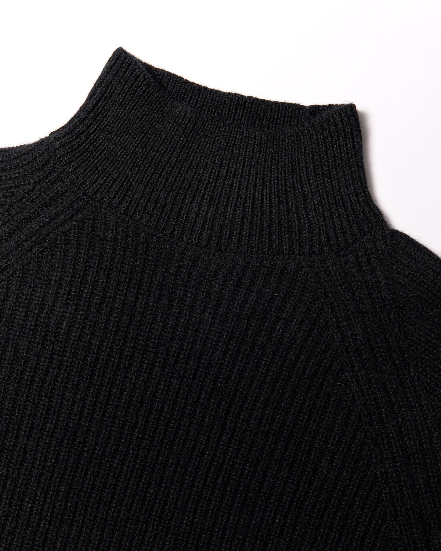 Lupetto punto pannocchia lana cashmere nero 
