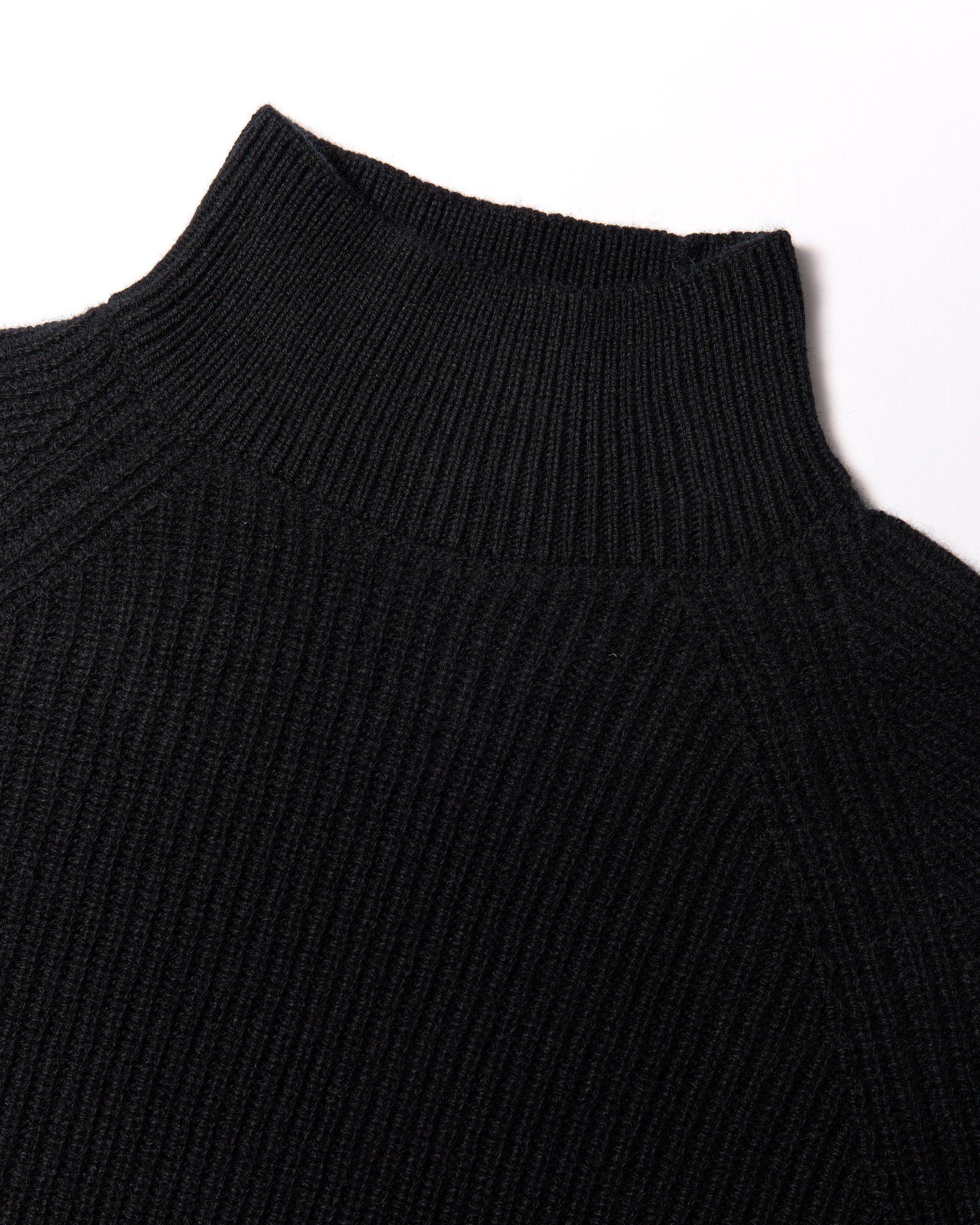 Lupetto punto pannocchia lana cashmere nero 