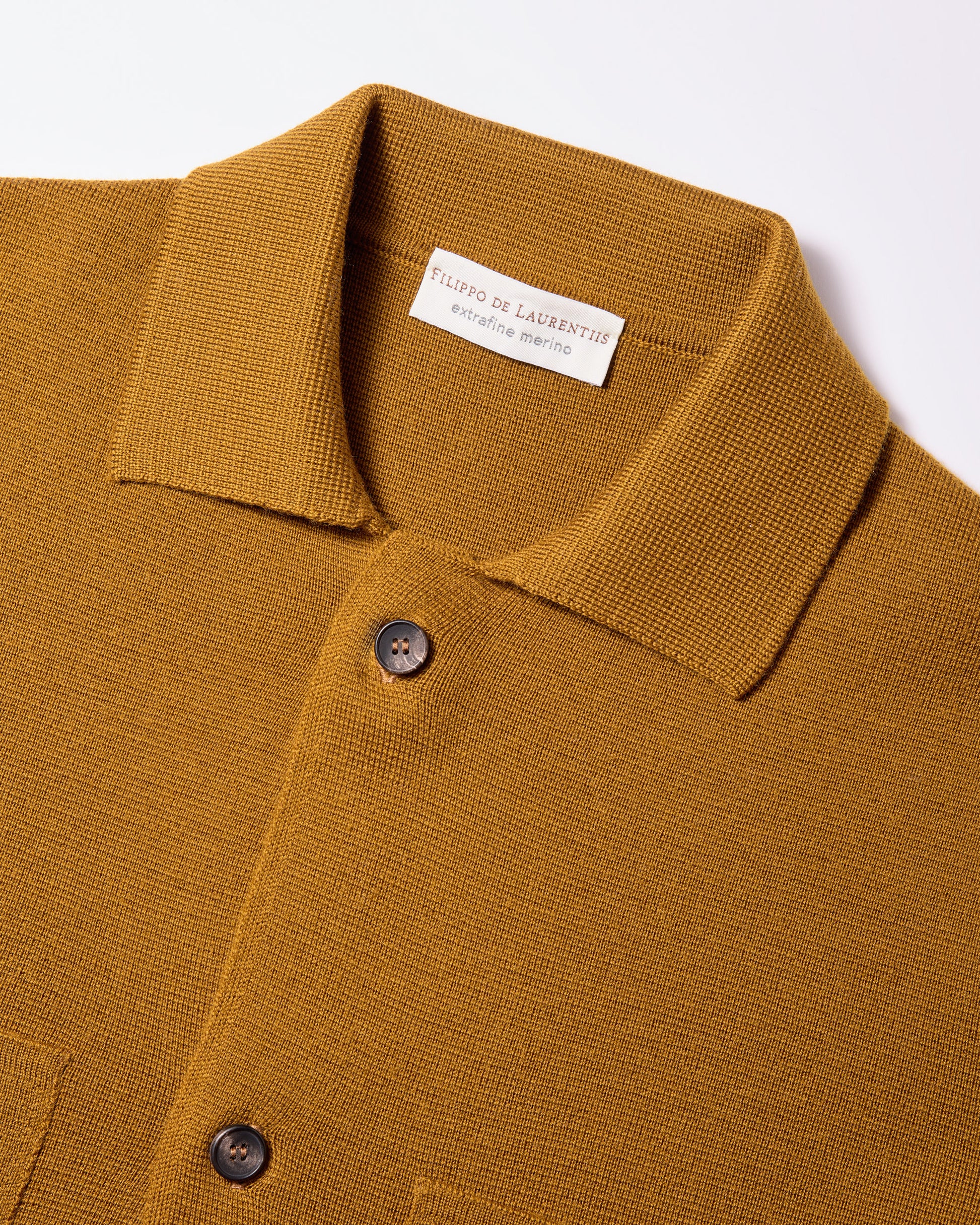 Overshirt punto milano lana merino cannella