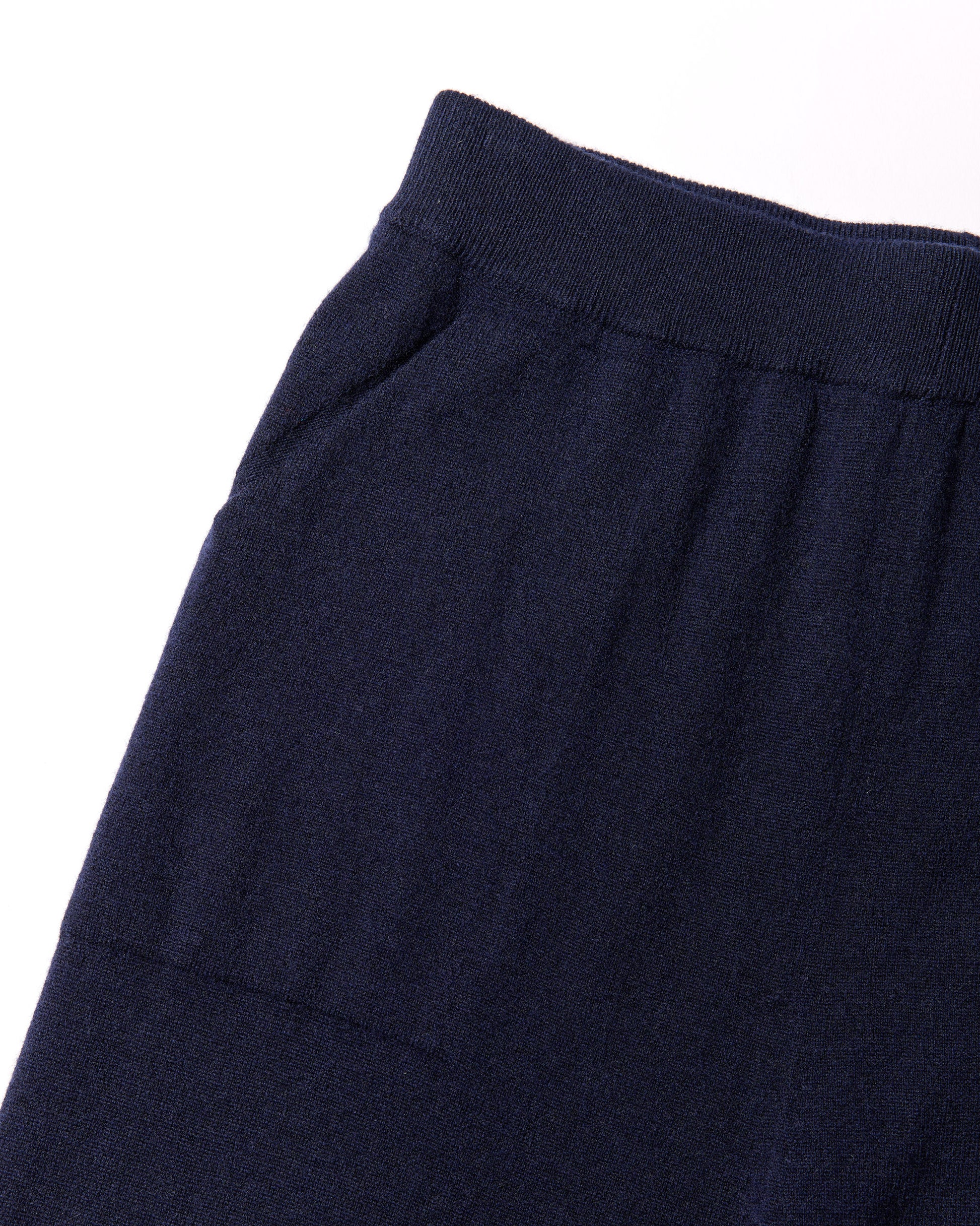 Pantalone palazzo lana seta cashmere blu navy