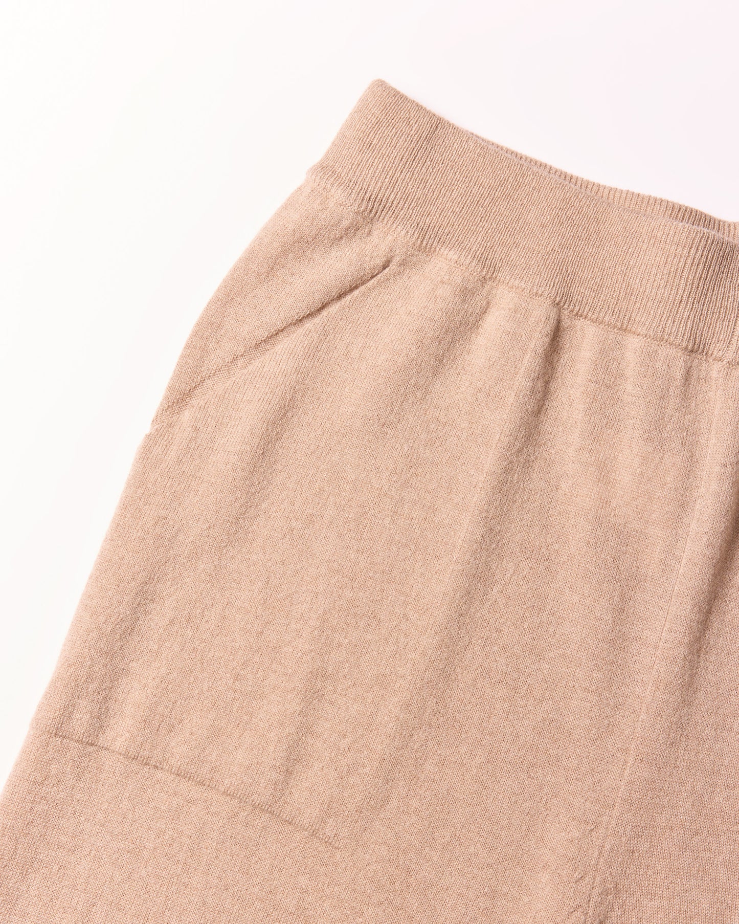 Pantalone palazzo lana seta cashmere sabbia