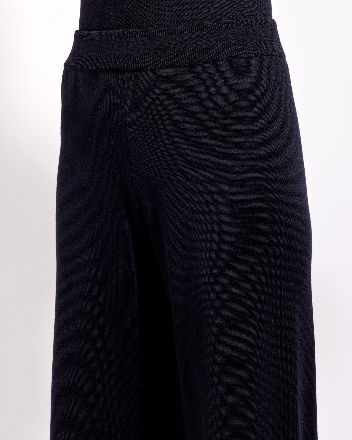 Pantalone palazzo punto milano royal merino blu navy