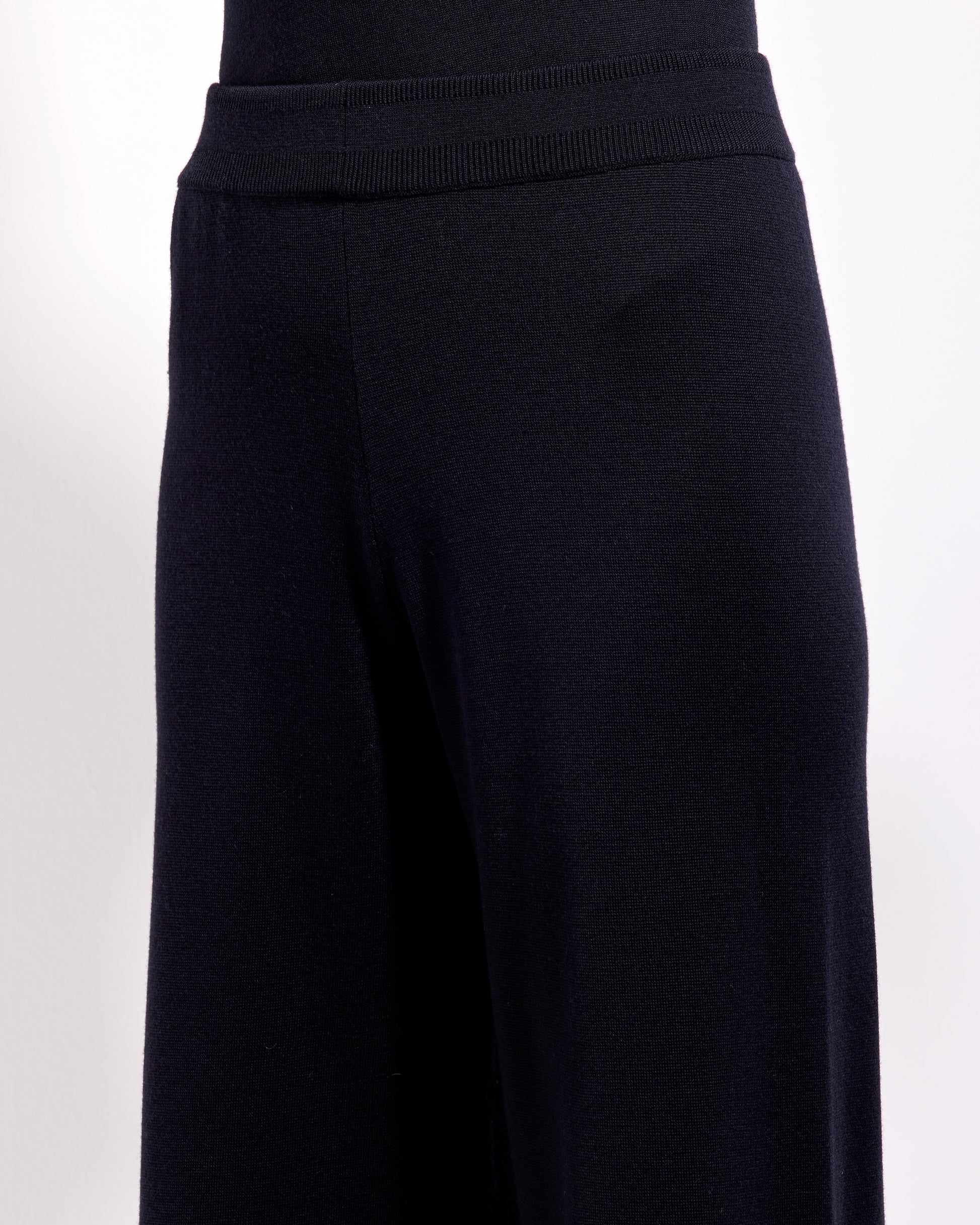 Pantalone palazzo punto milano royal merino blu navy