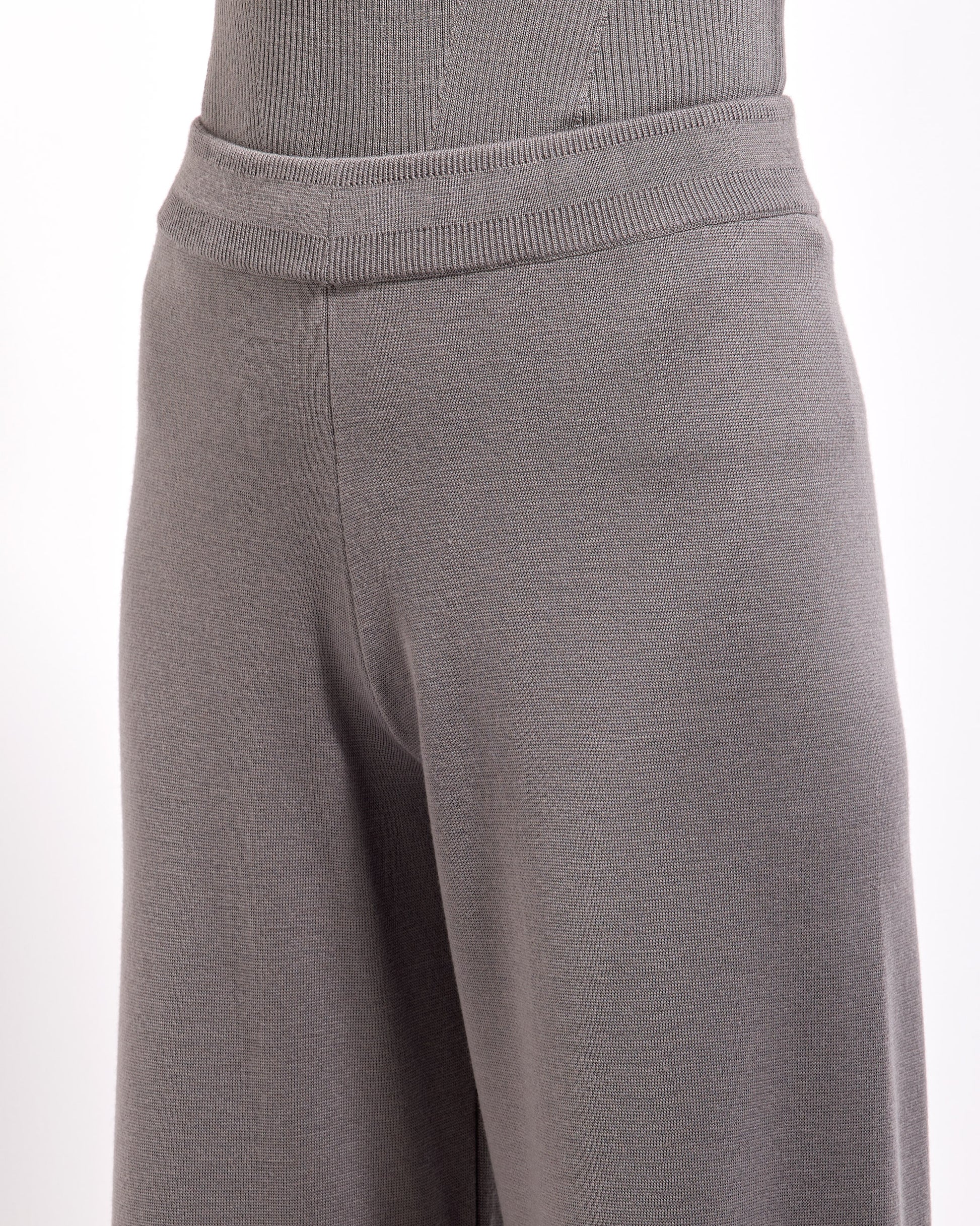 Pantalone palazzo punto milano royal merino tortora 