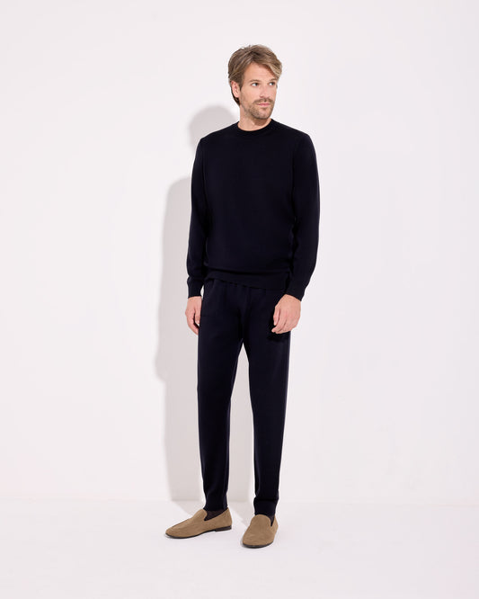 Pantalone royal merino blu navy