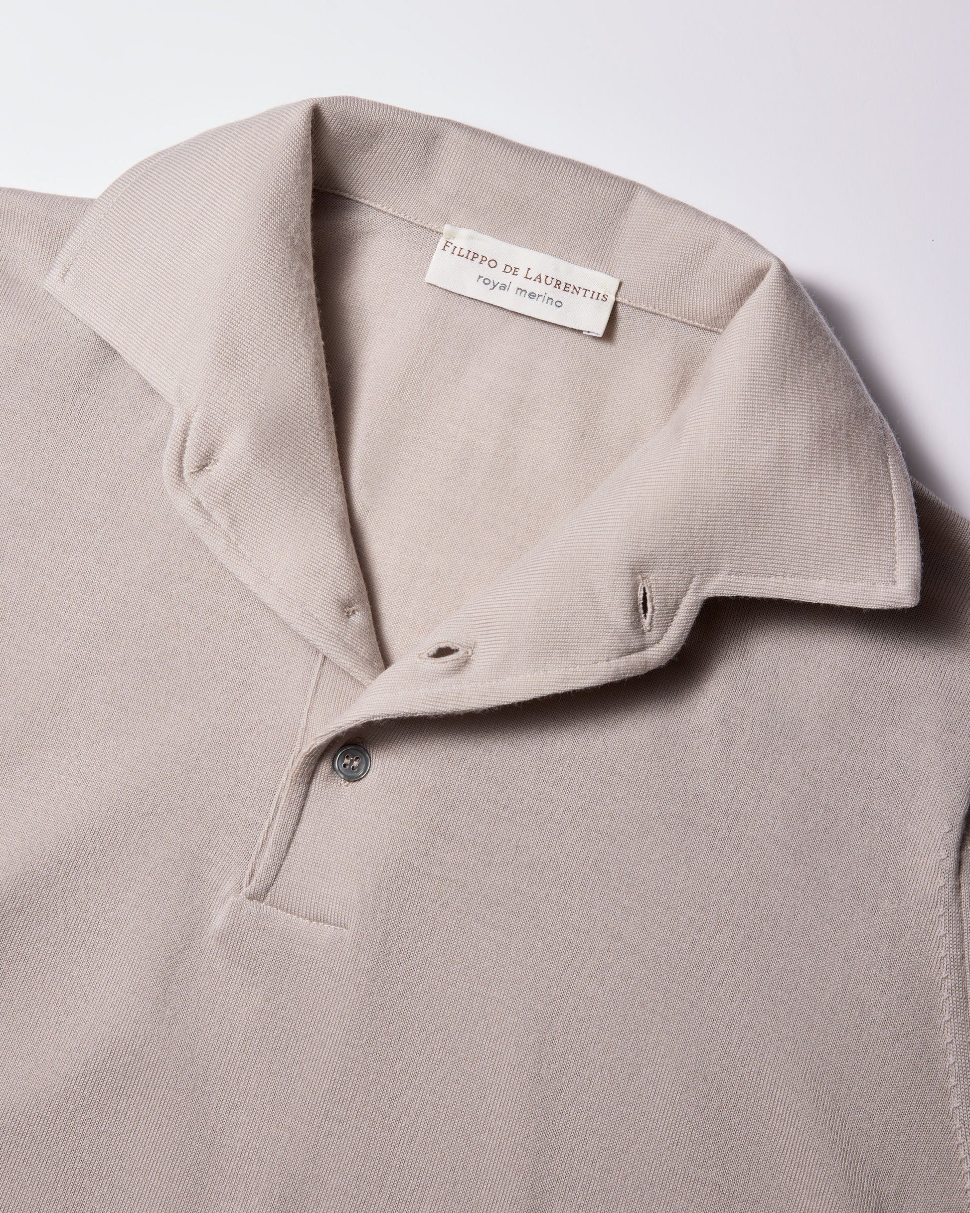 Polo collo con paramontura royal merino corda