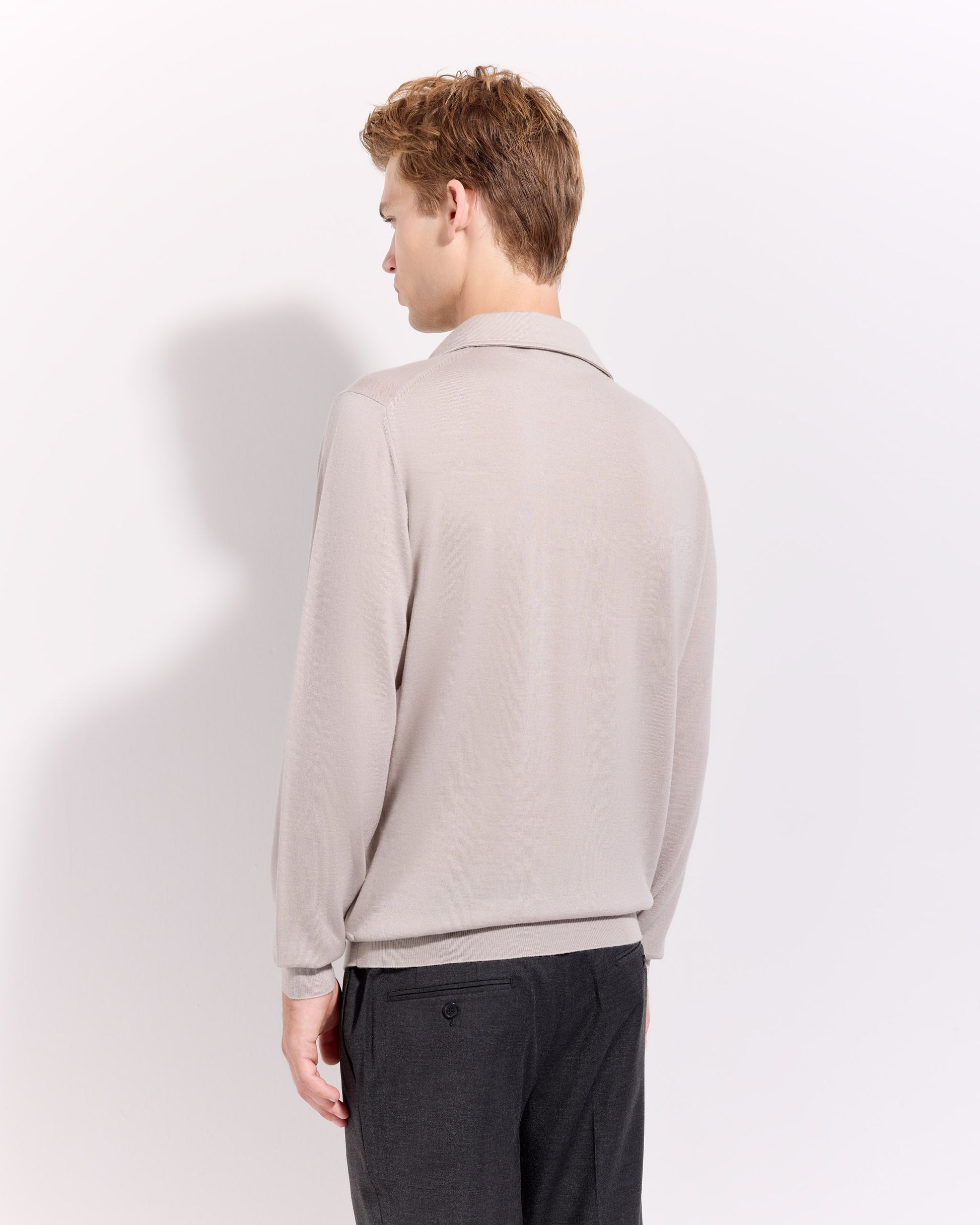 Polo collo con paramontura royal merino corda