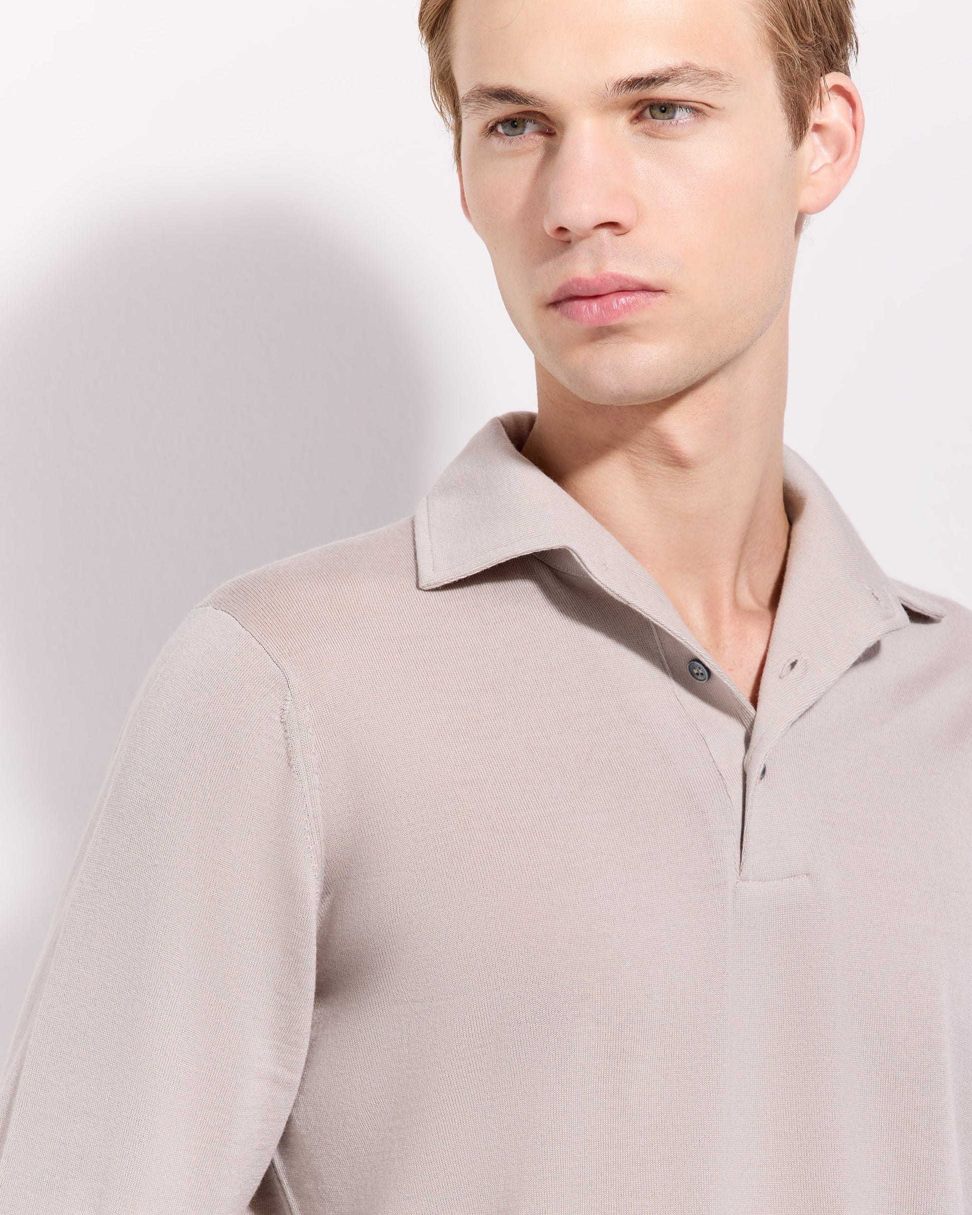 Polo collo con paramontura royal merino corda