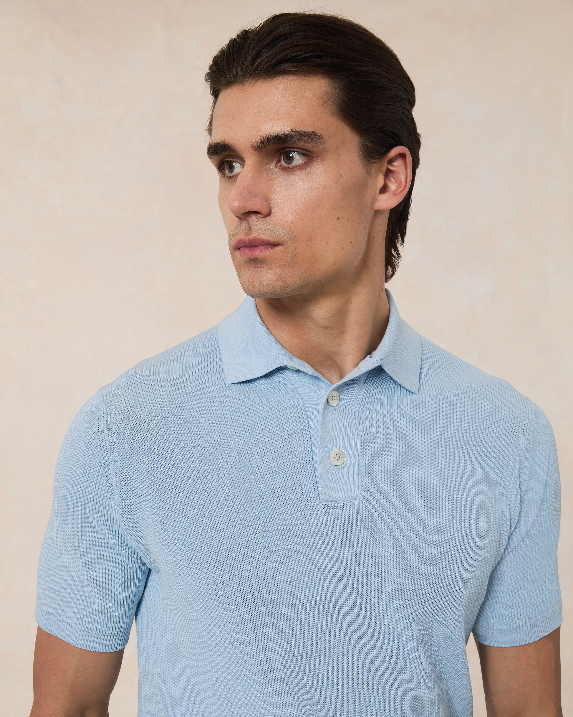 Polo Cotone Crepe Punto Pannocchia