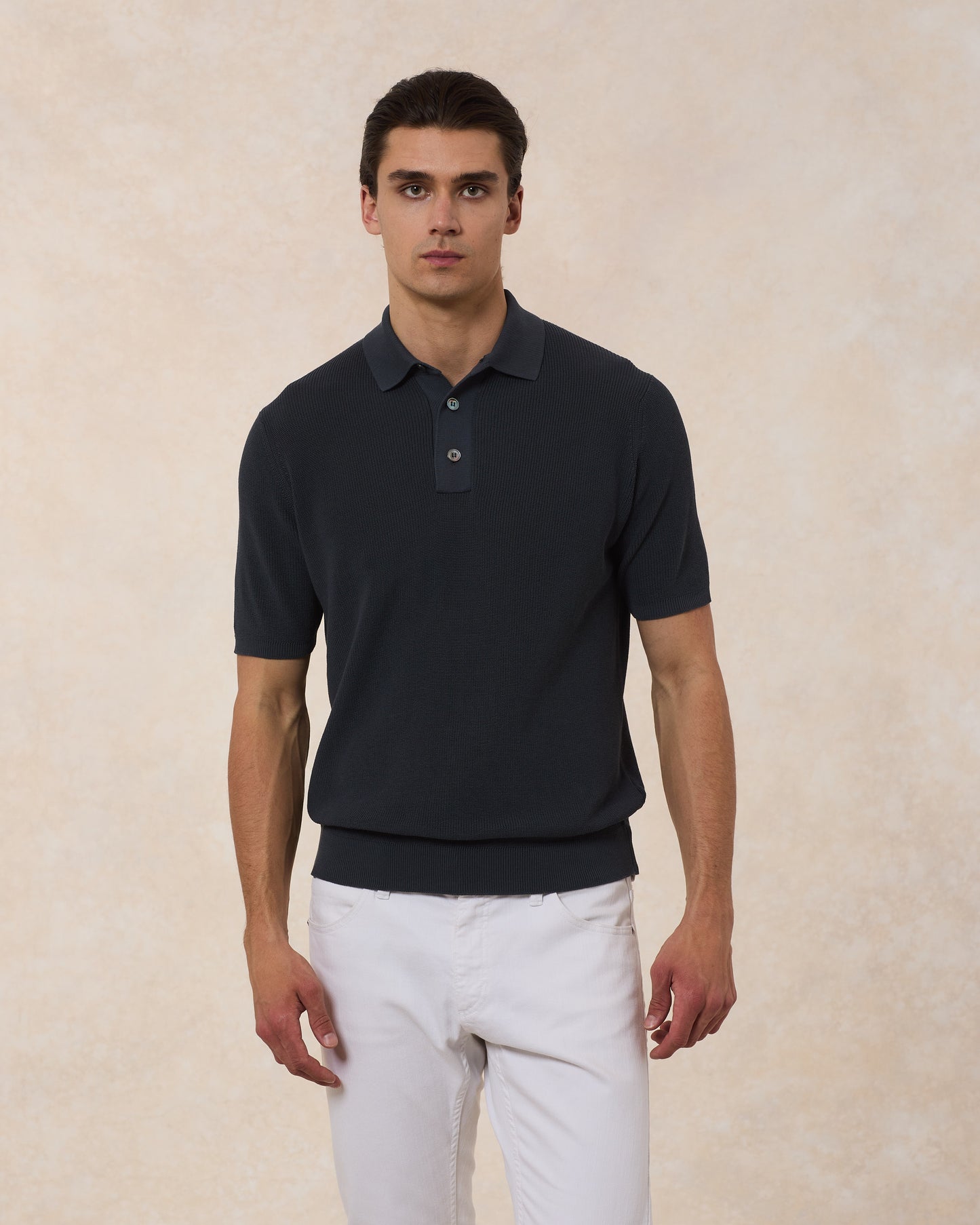 Polo Cotone Crepe Punto Pannocchia