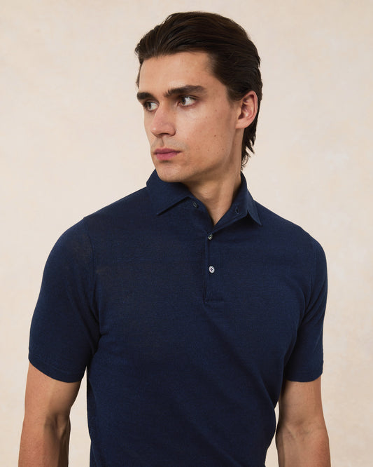 Polo Paramontura Lino E Cotone