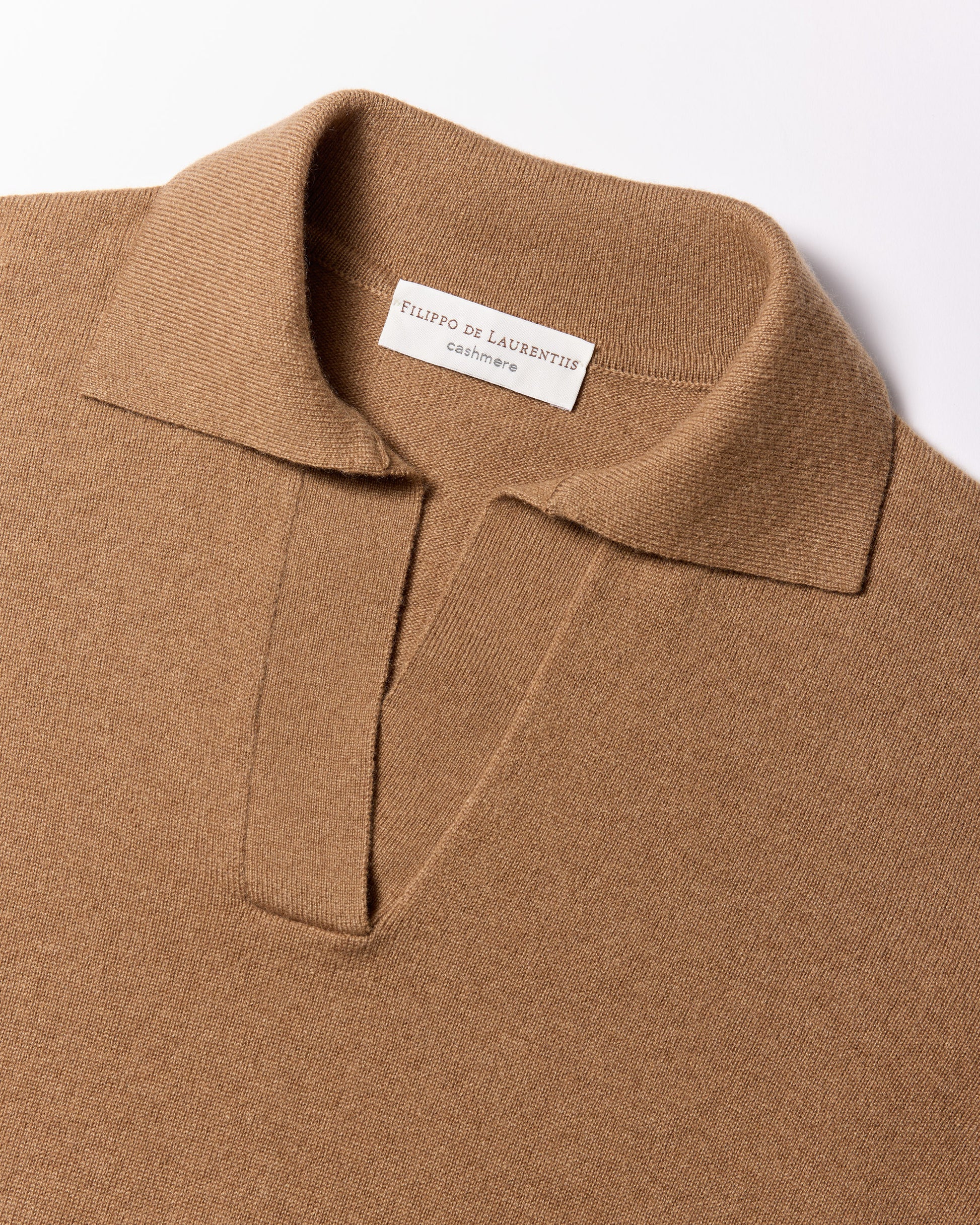 Polo skipper cashmere cammello scuro