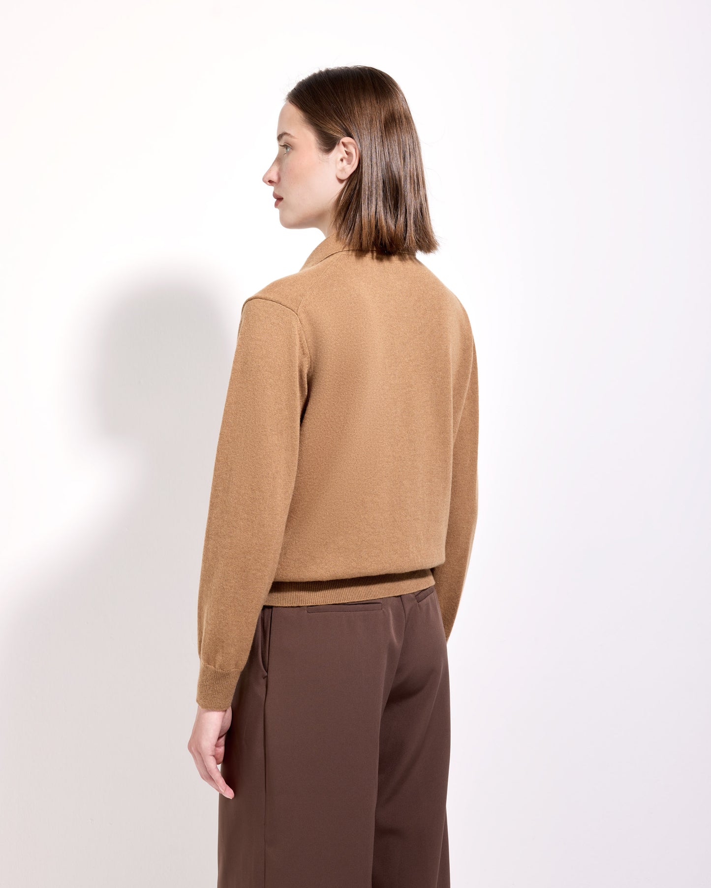 Polo skipper cashmere cammello scuro