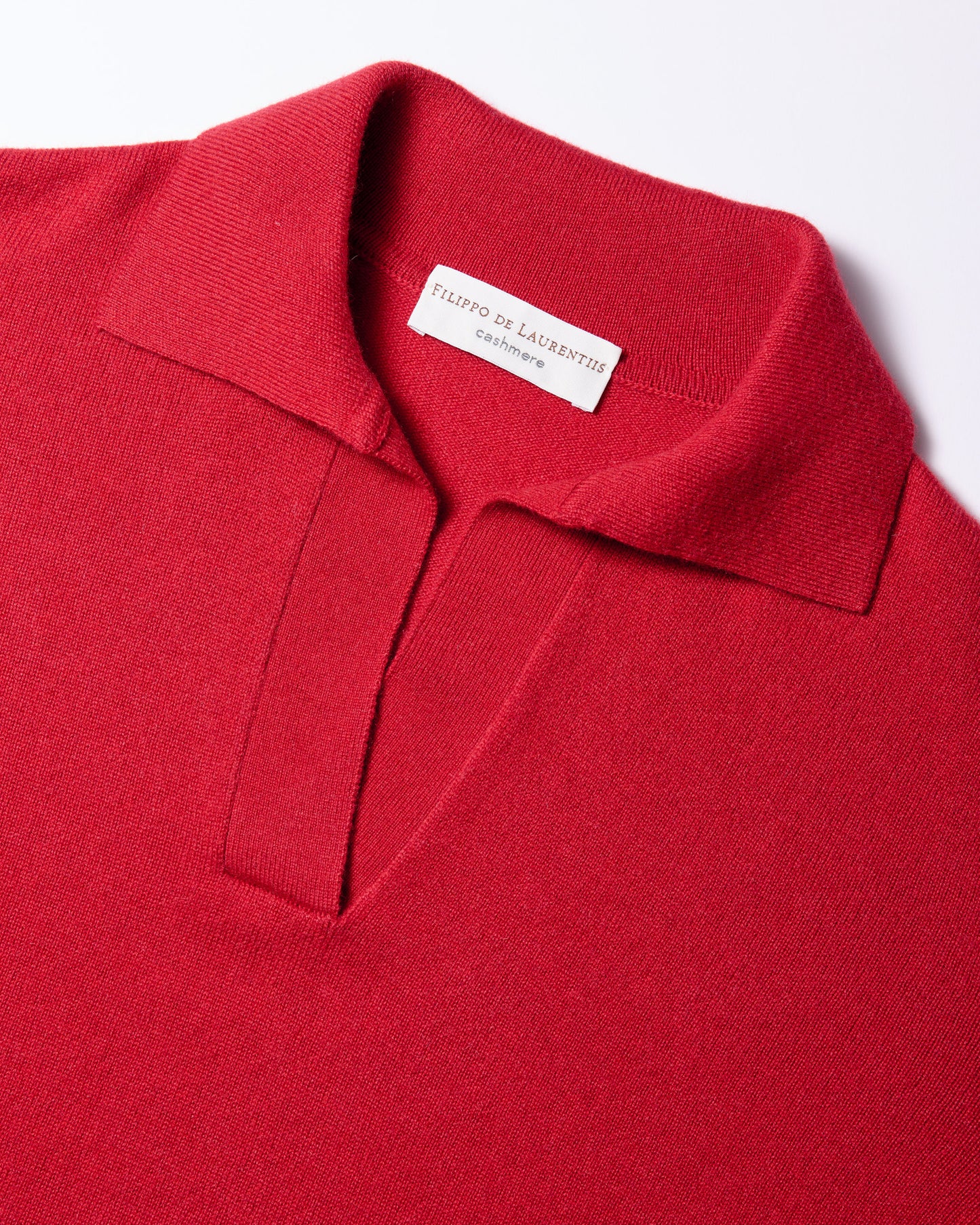 Polo skipper cashmere rosso fuoco