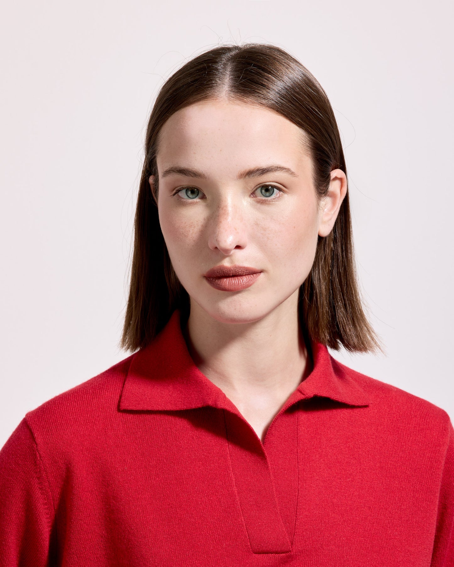 Polo skipper cashmere rosso fuoco