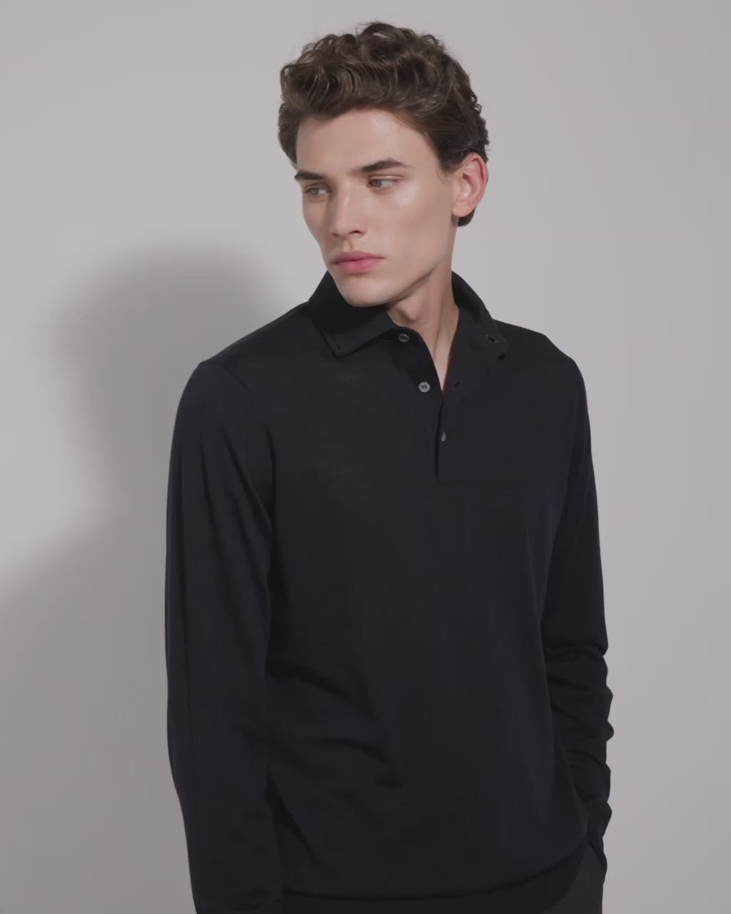 One piece collar polo sweater