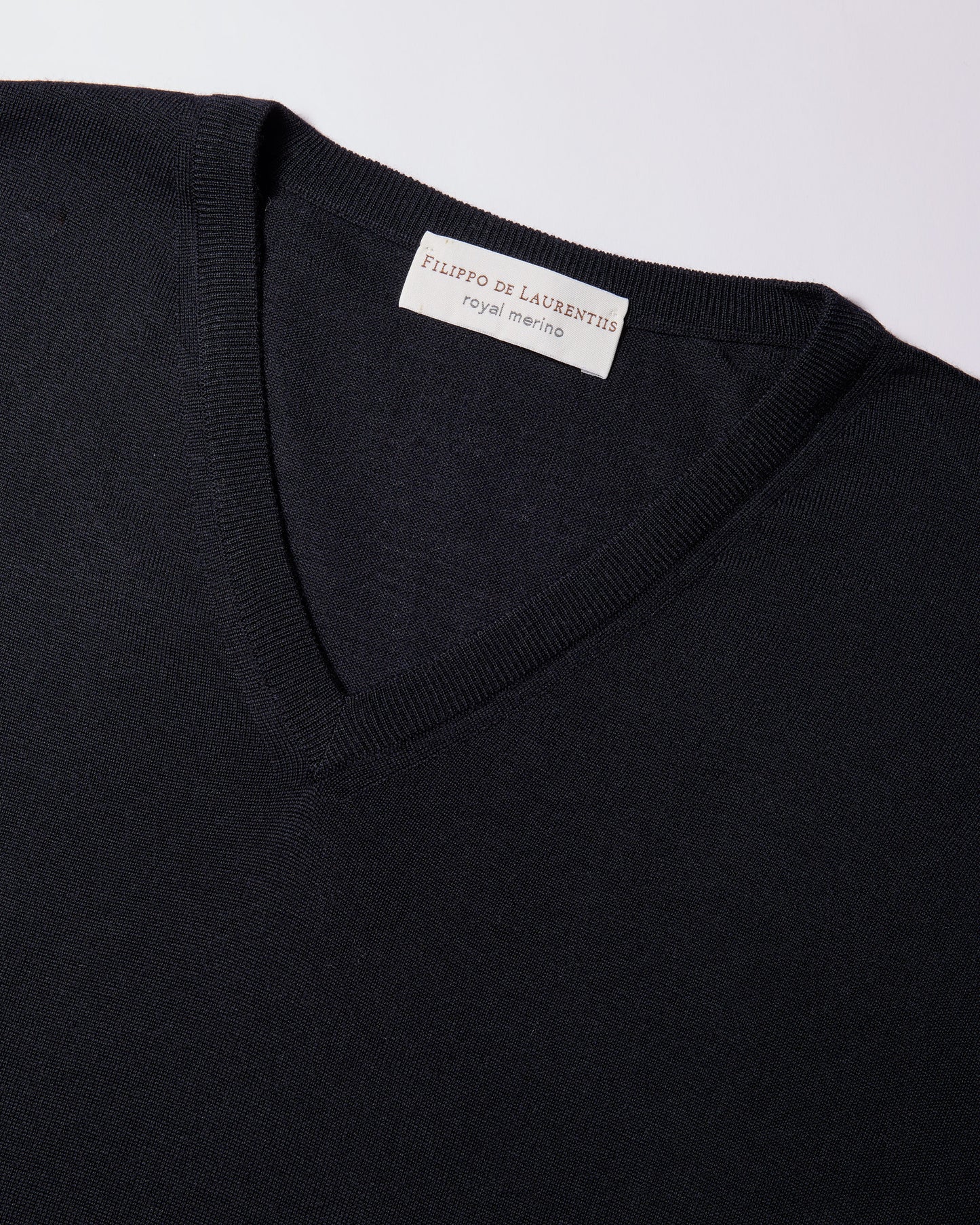 Scollo v royal merino blu navy