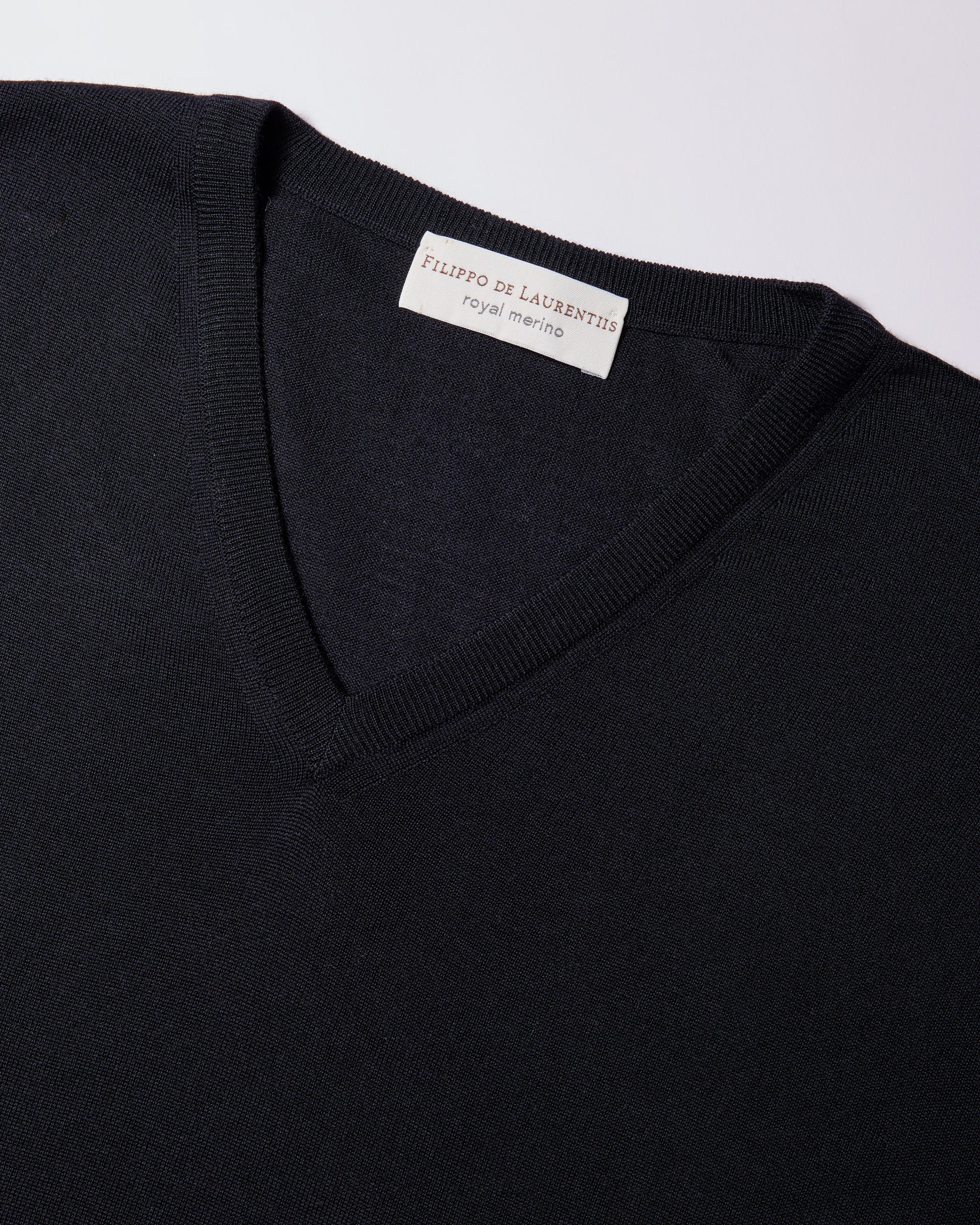 Scollo v royal merino blu navy
