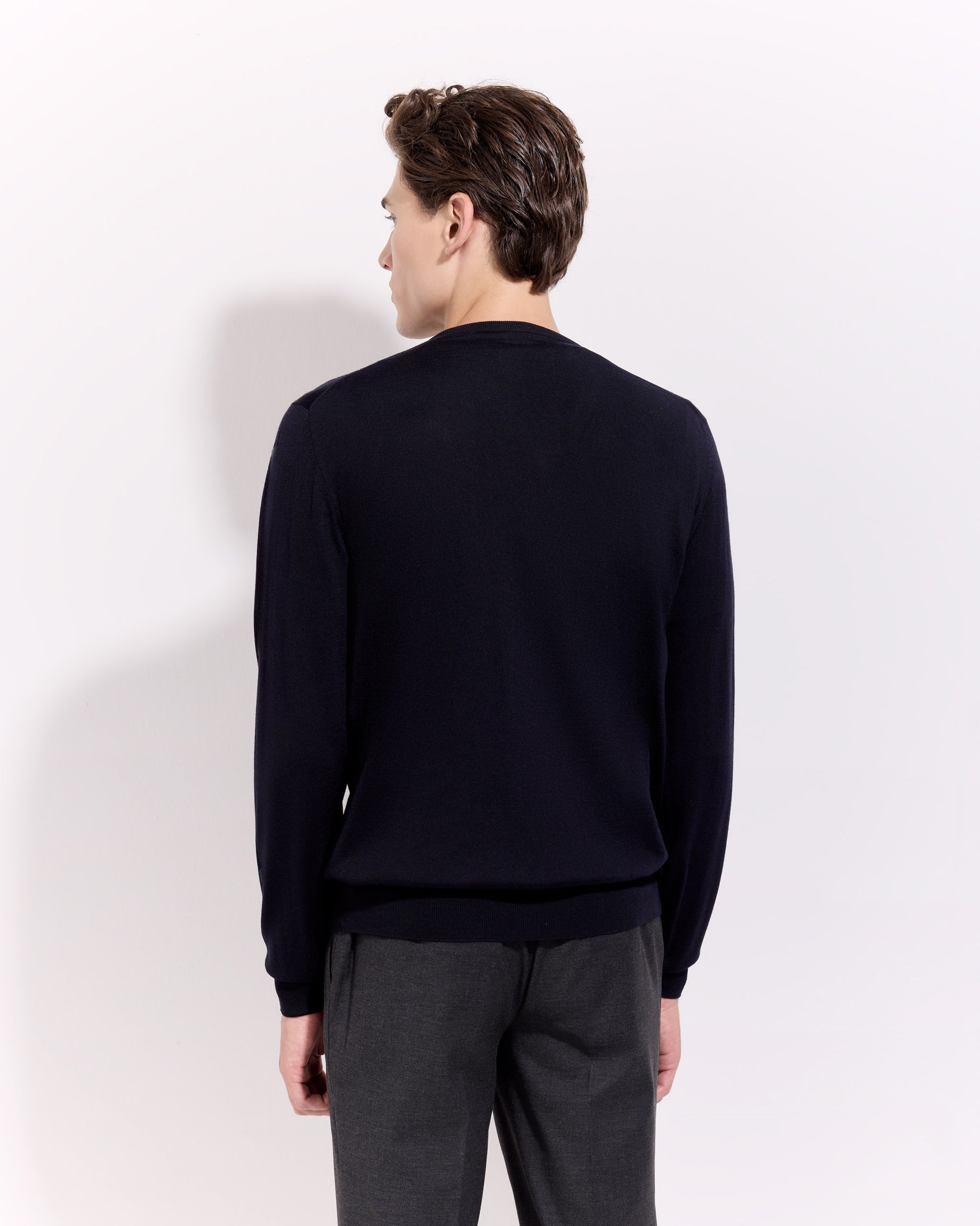 Scollo v royal merino blu navy