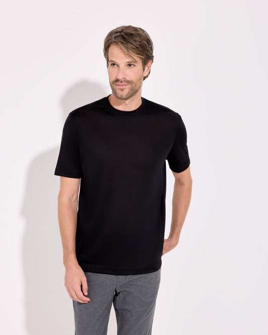T-shirt royal merino nero 