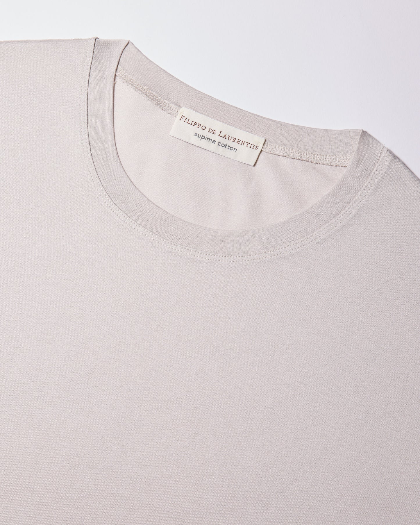 T-shirt supima jersey di cotone avorio