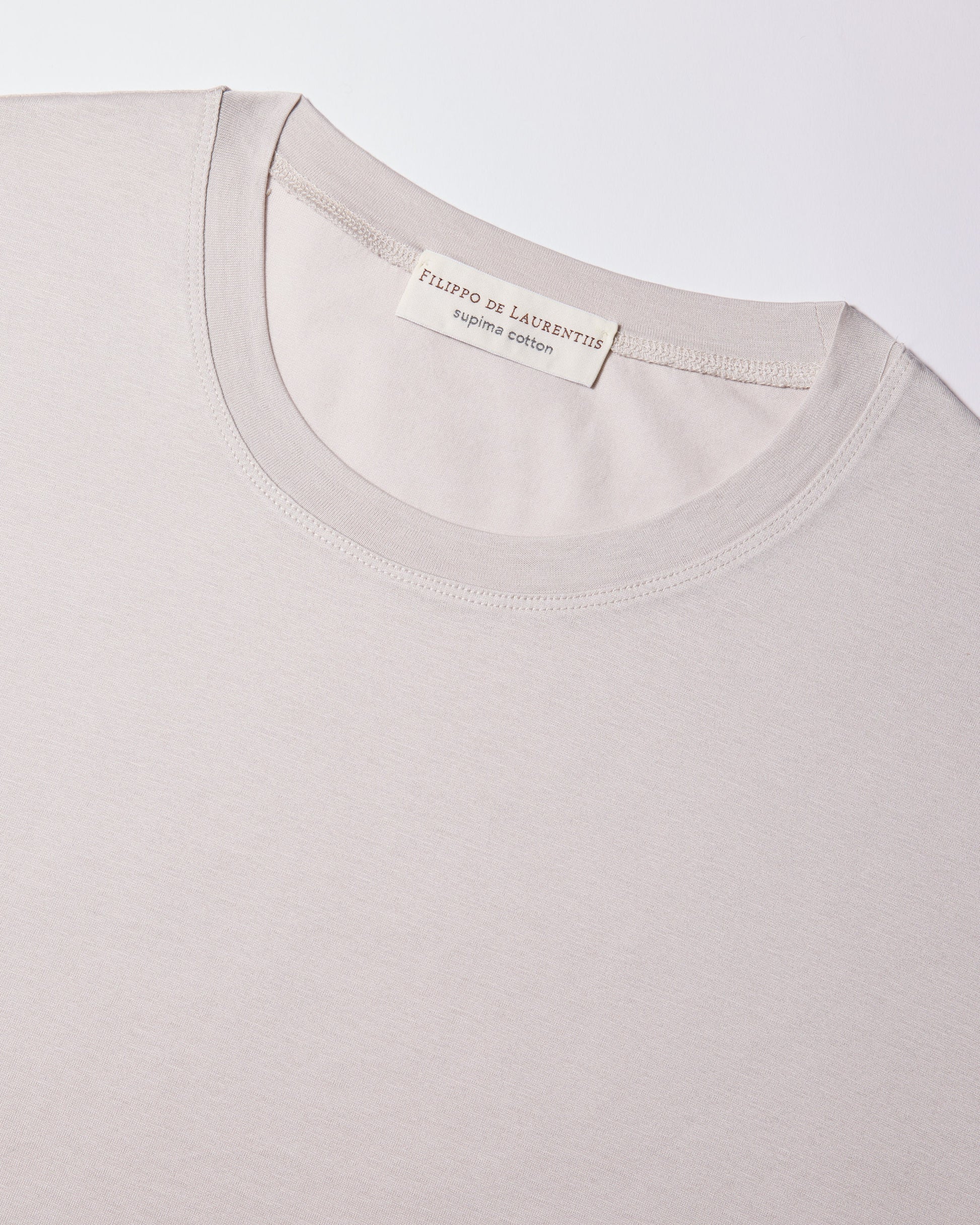 T-shirt supima jersey di cotone avorio