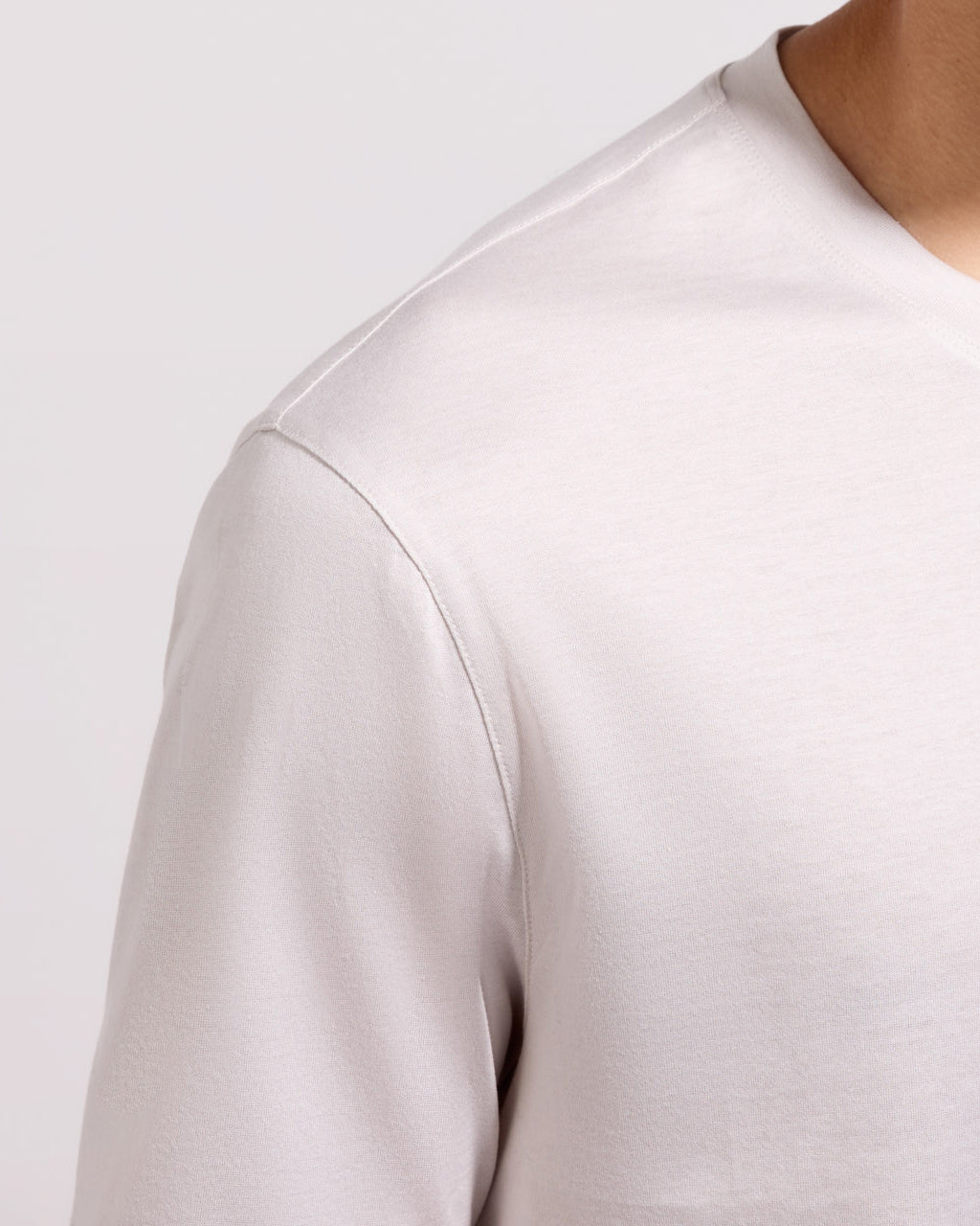 T-shirt supima jersey di cotone avorio