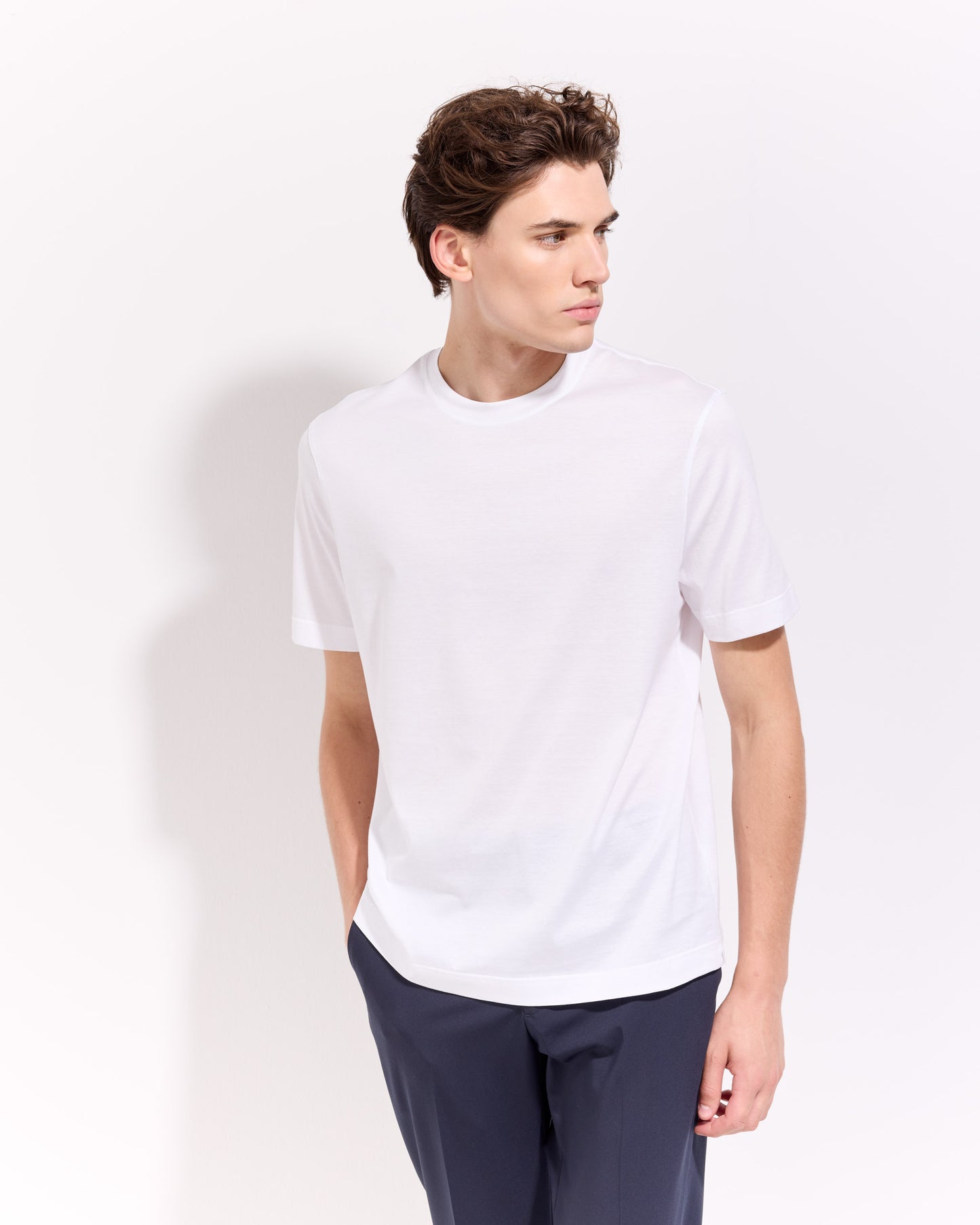 T-shirt supima jersey di cotone bianco