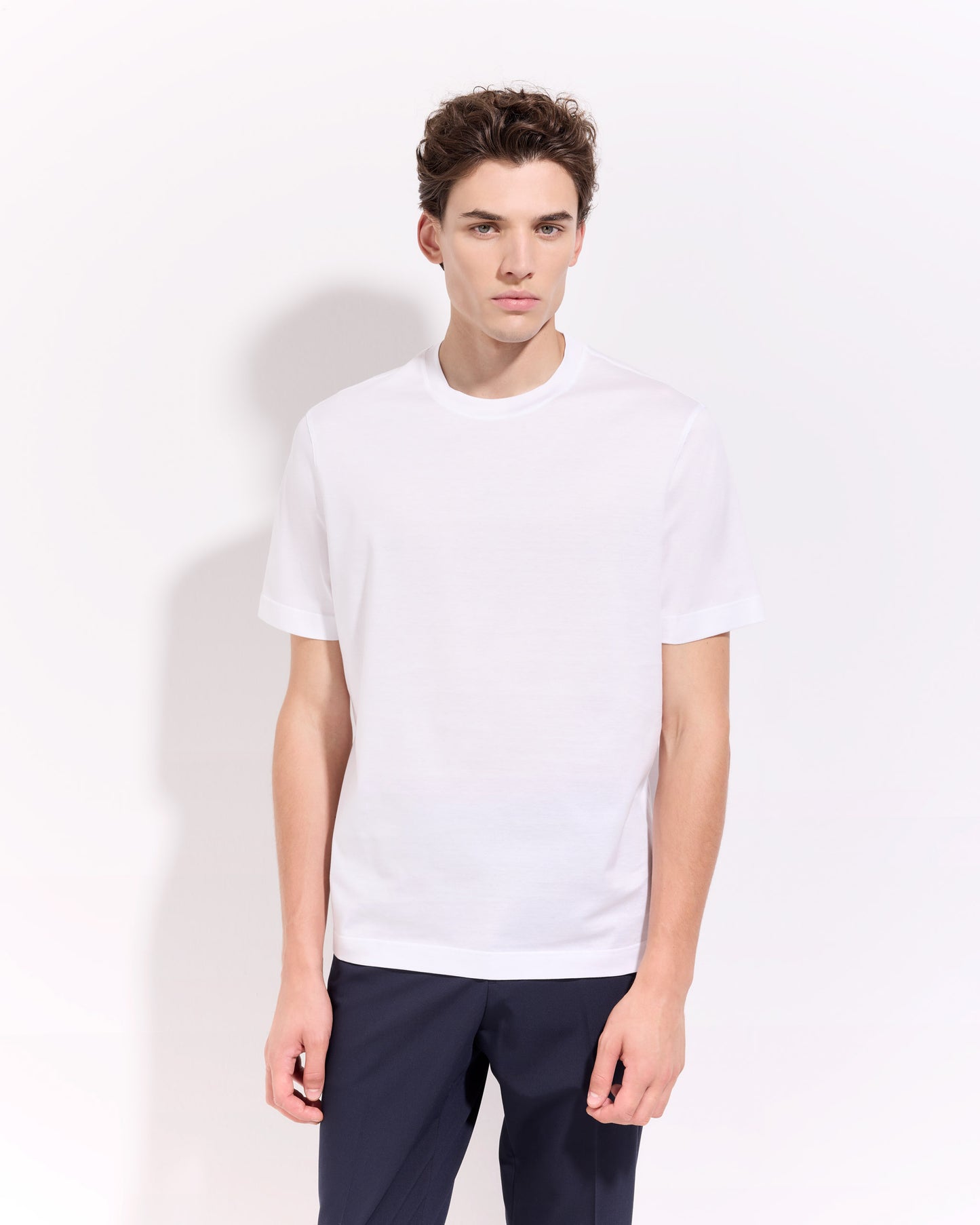 T-shirt supima jersey di cotone bianco