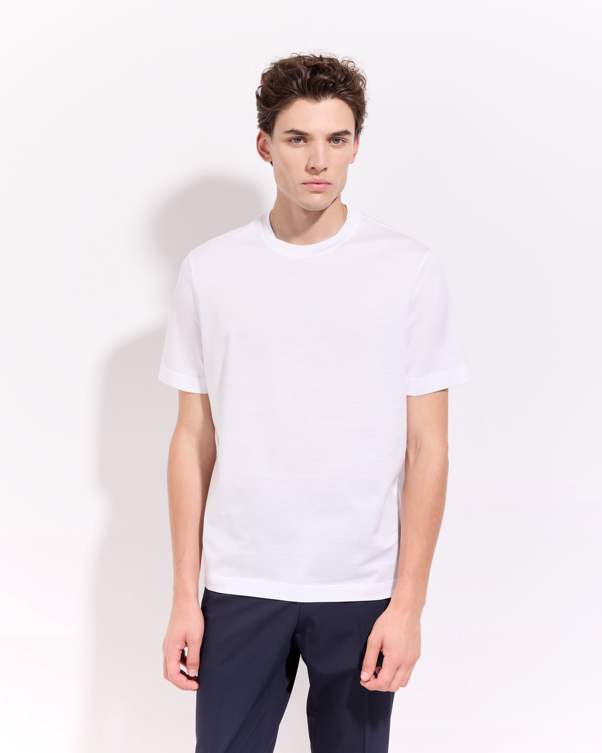 T-shirt supima jersey di cotone bianco