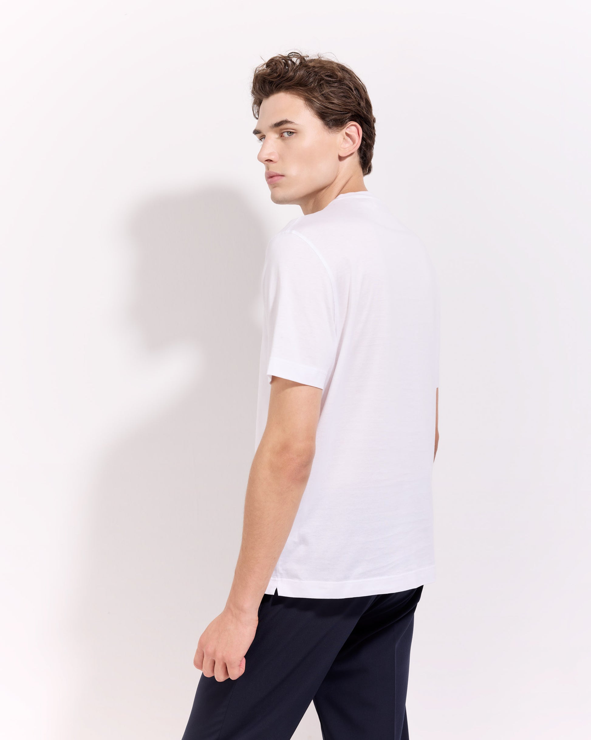 T-shirt supima jersey di cotone bianco