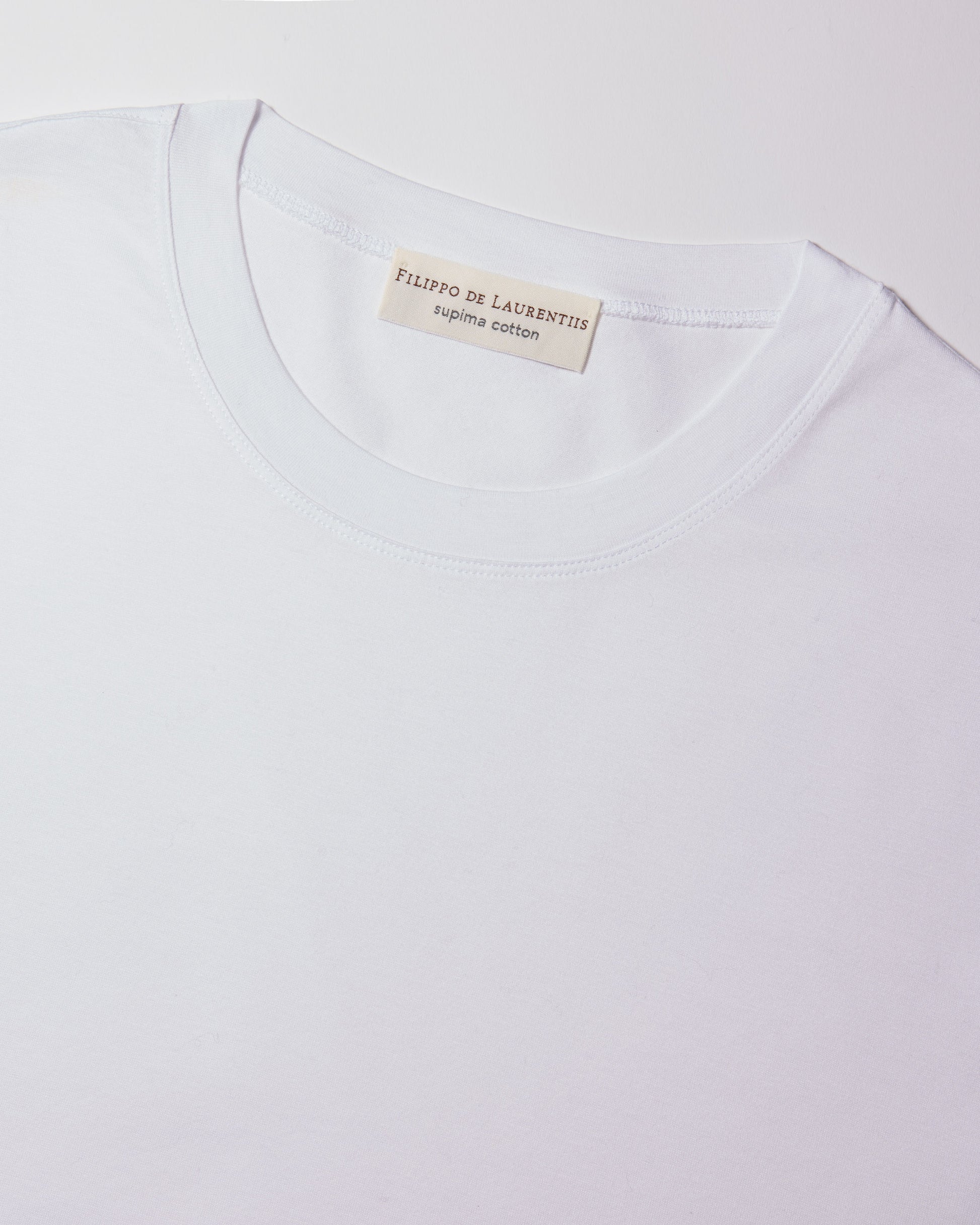 T-shirt supima jersey di cotone bianco