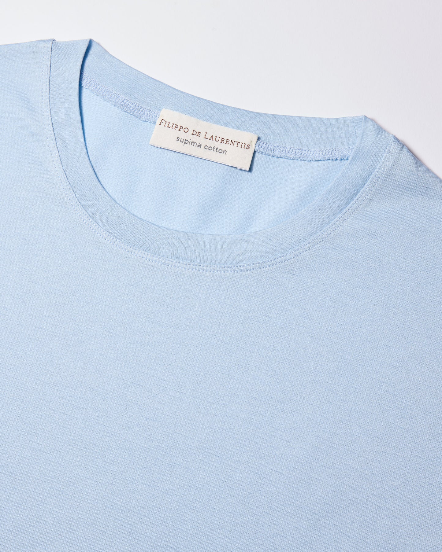 T-shirt supima jersey di cotone grigio polvere