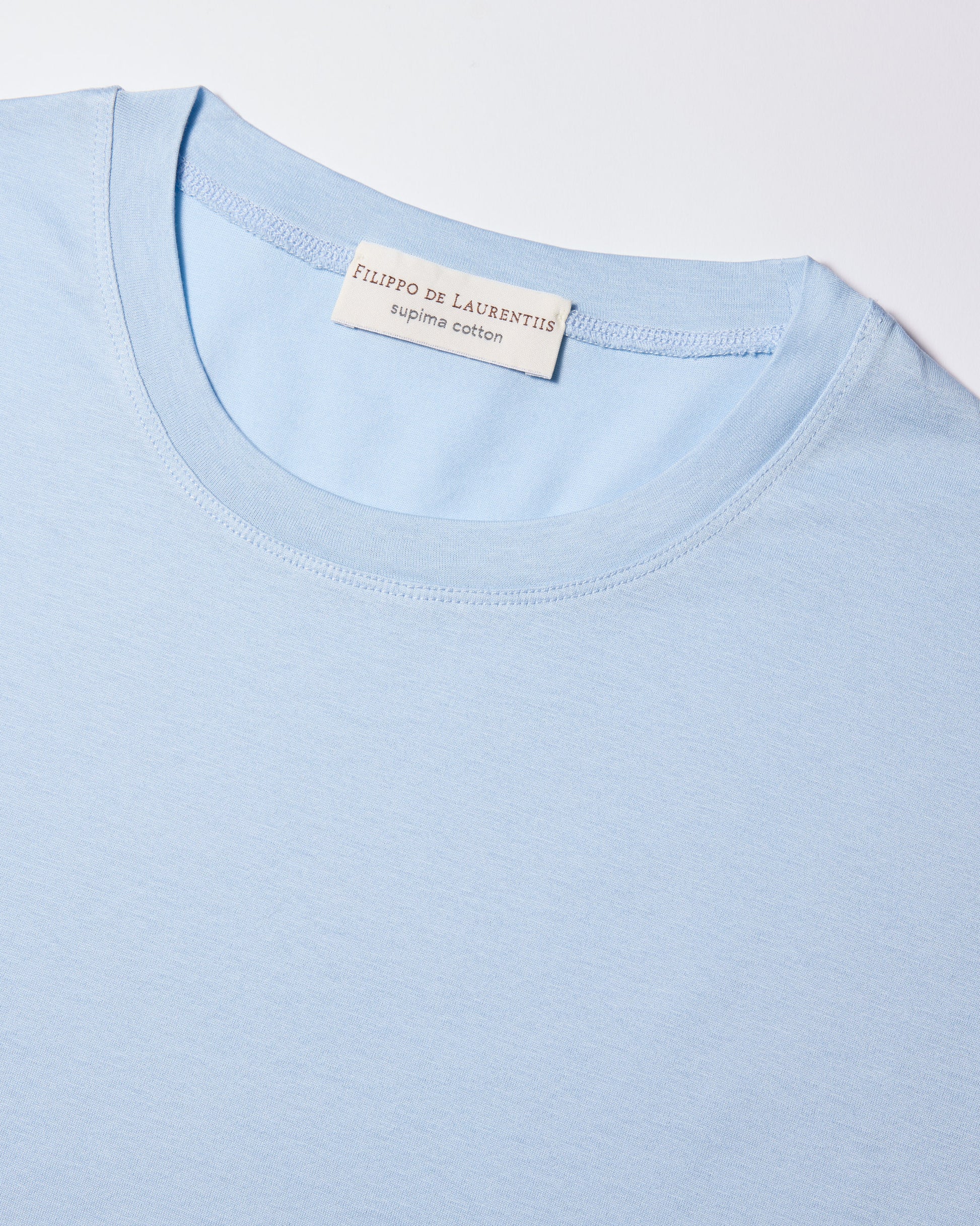 T-shirt supima jersey di cotone grigio polvere