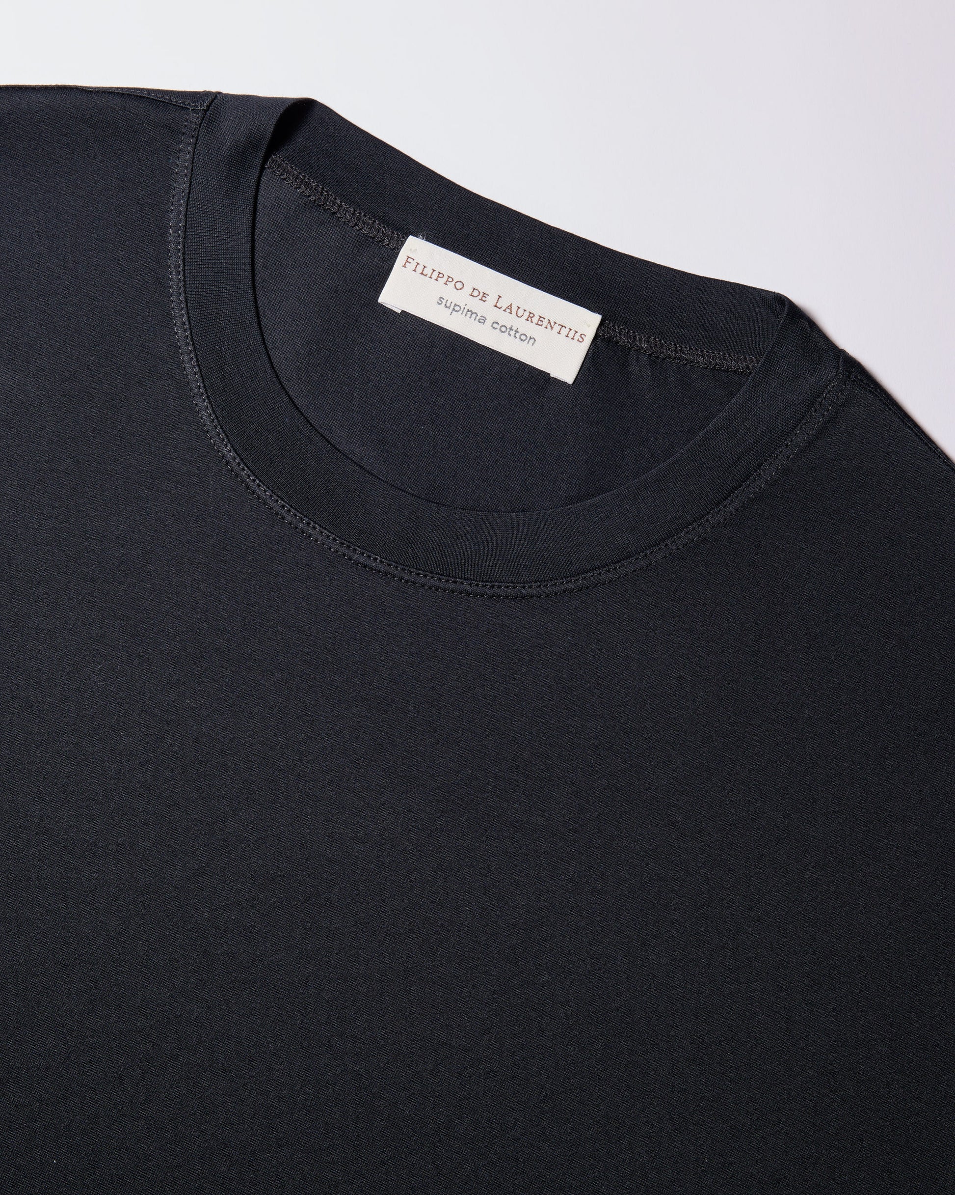 T-shirt supima jersey di cotone nero