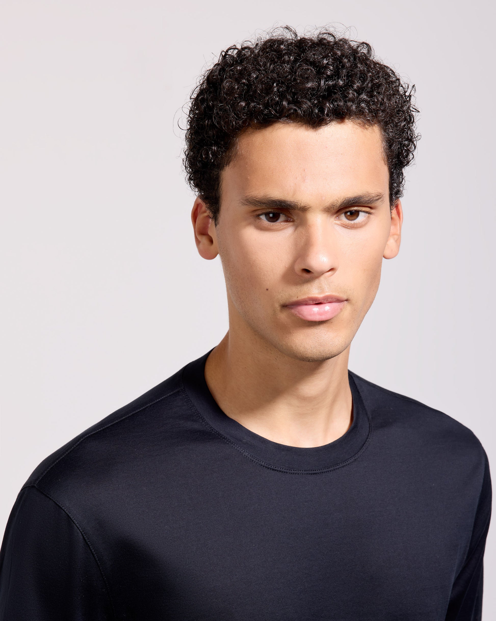 T-shirt supima jersey di cotone nero