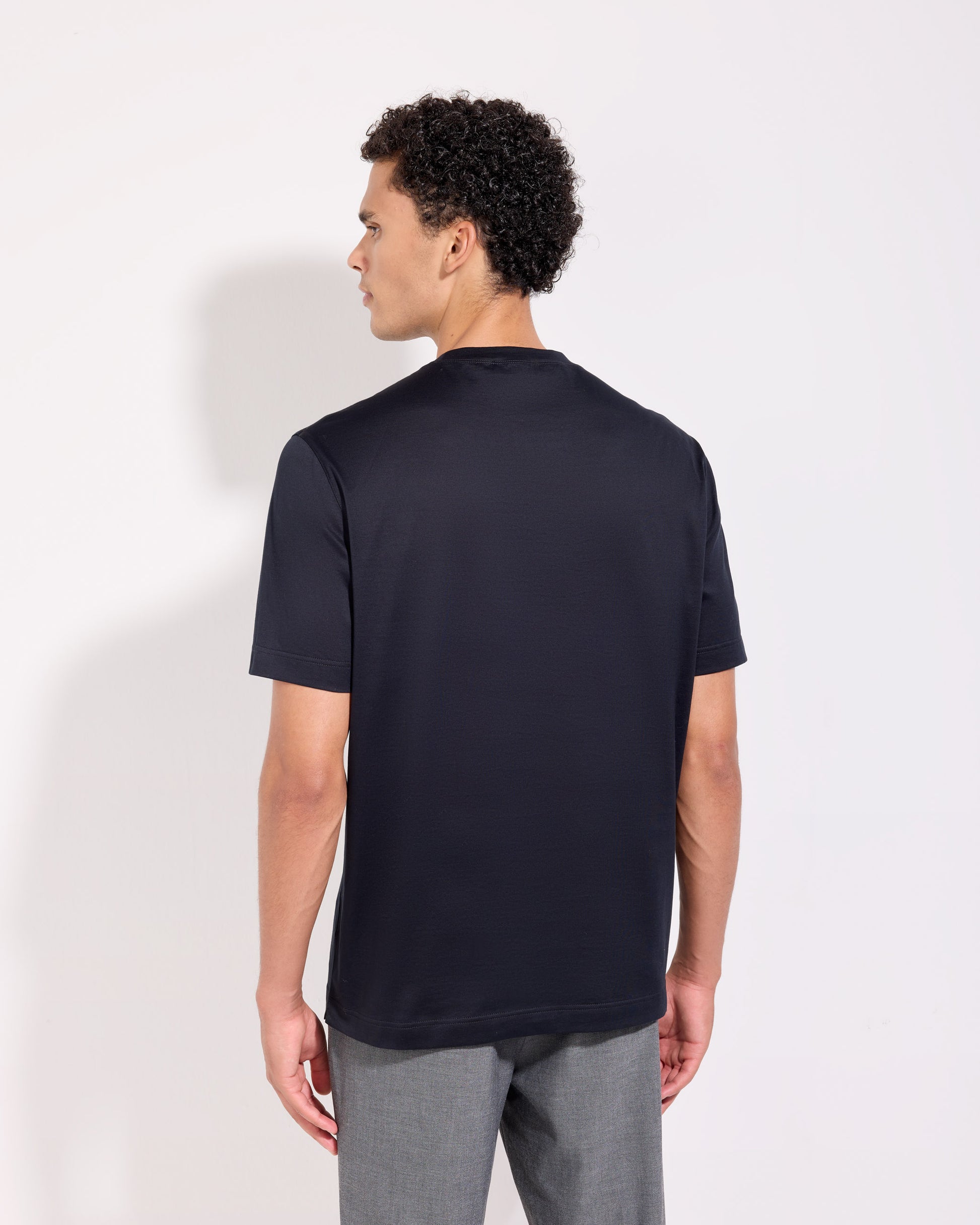 T-shirt supima jersey di cotone nero