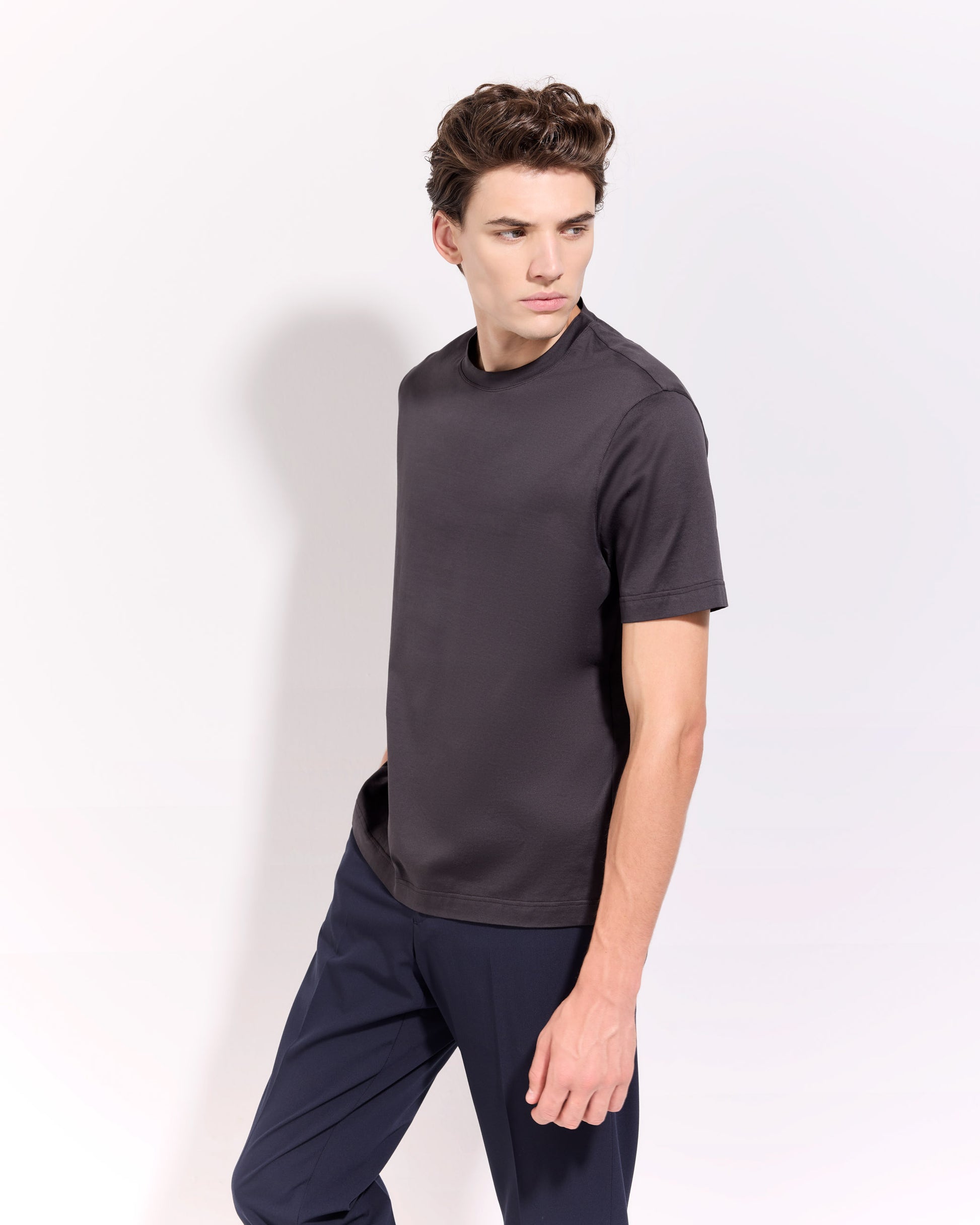 T-shirt supima jersey di cotone testa di moro