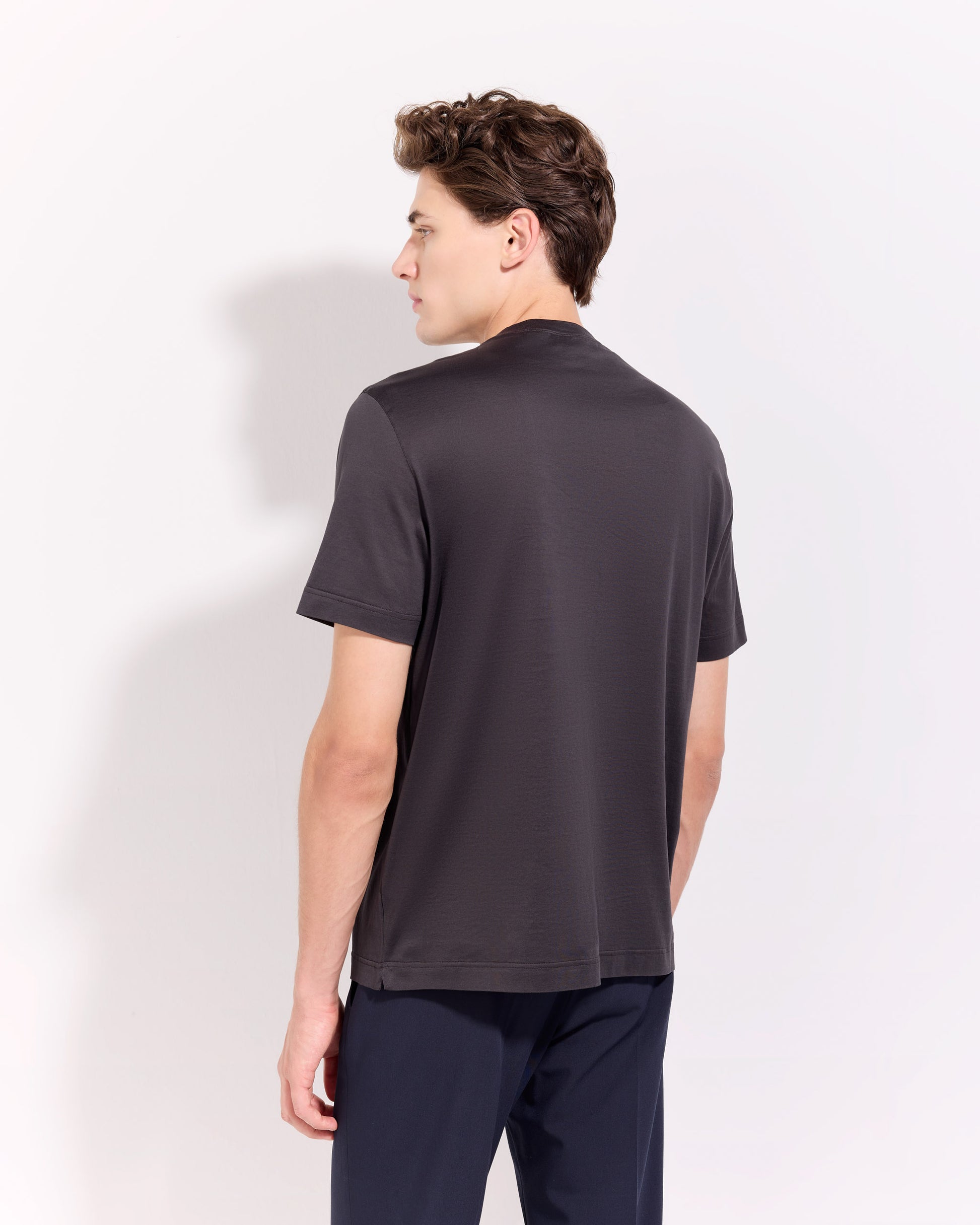 T-shirt supima jersey di cotone testa di moro