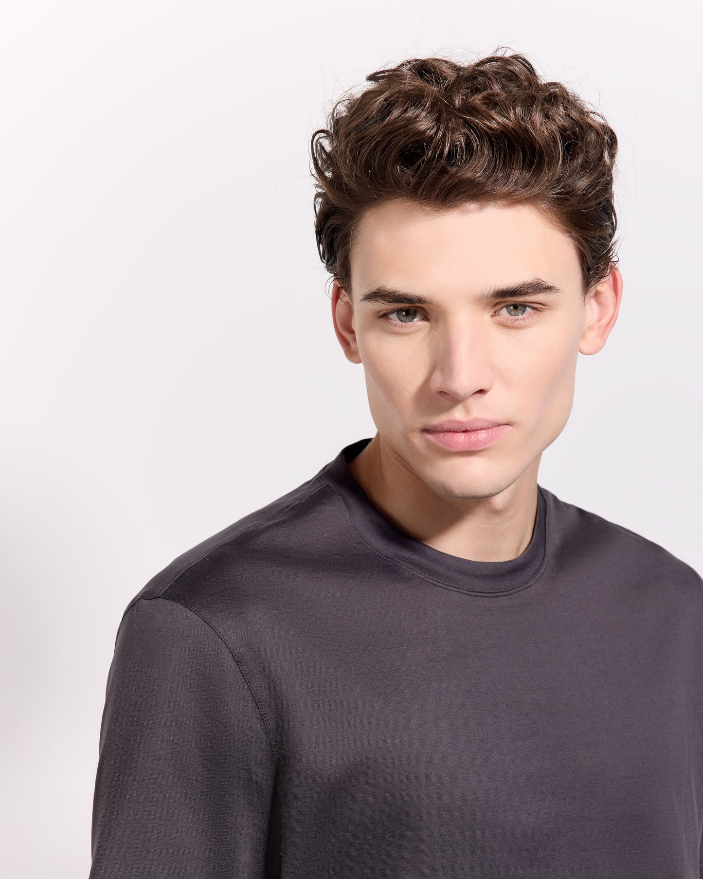 T-shirt supima jersey di cotone testa di moro