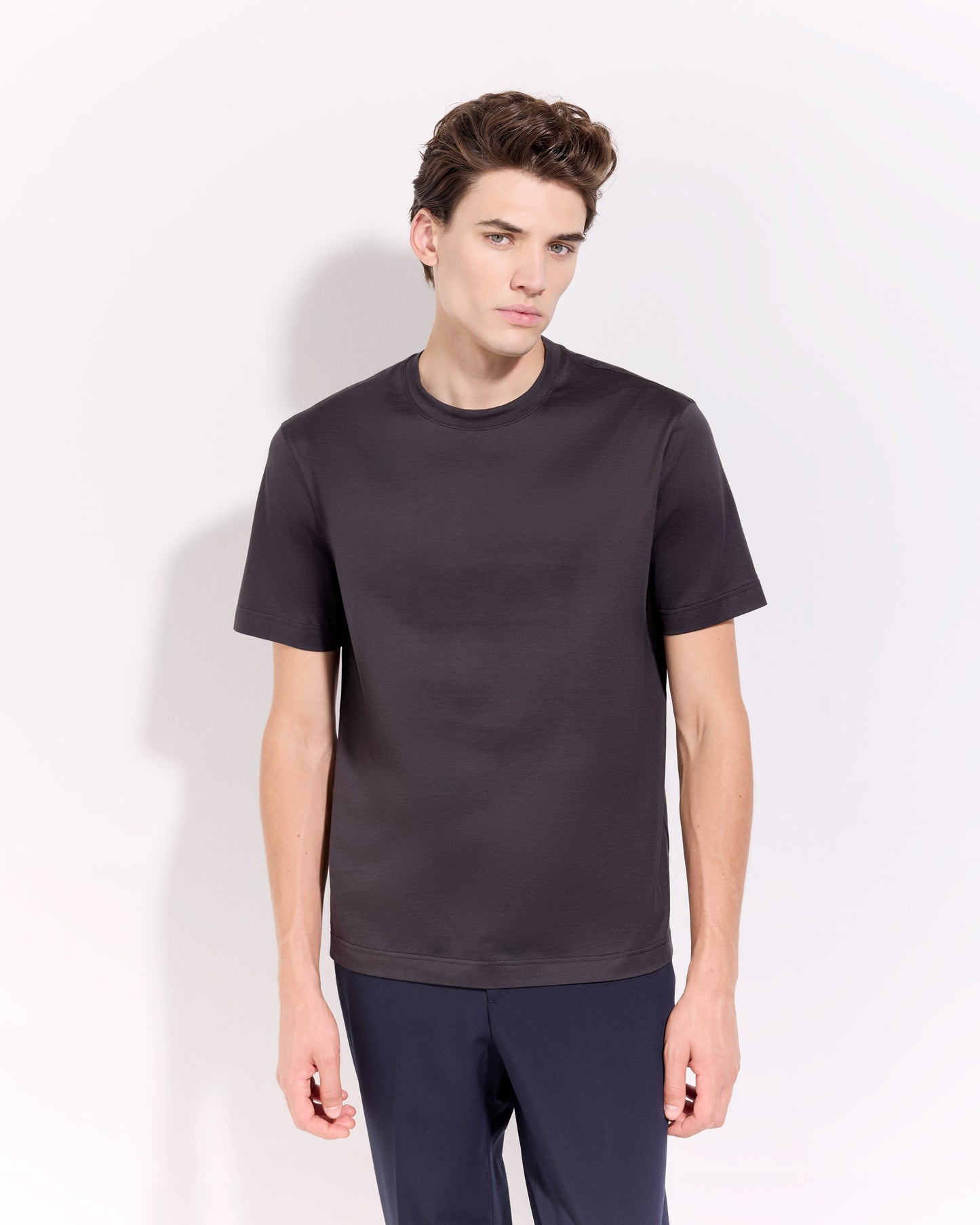 T-shirt supima jersey di cotone testa di moro