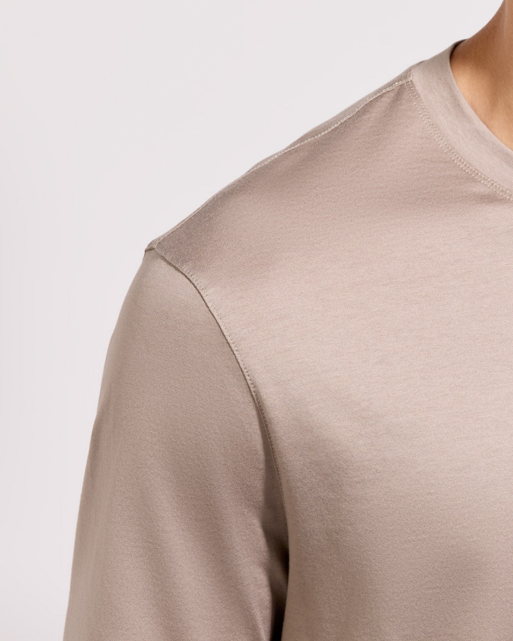 T-shirt supima jersey di cotone tortora