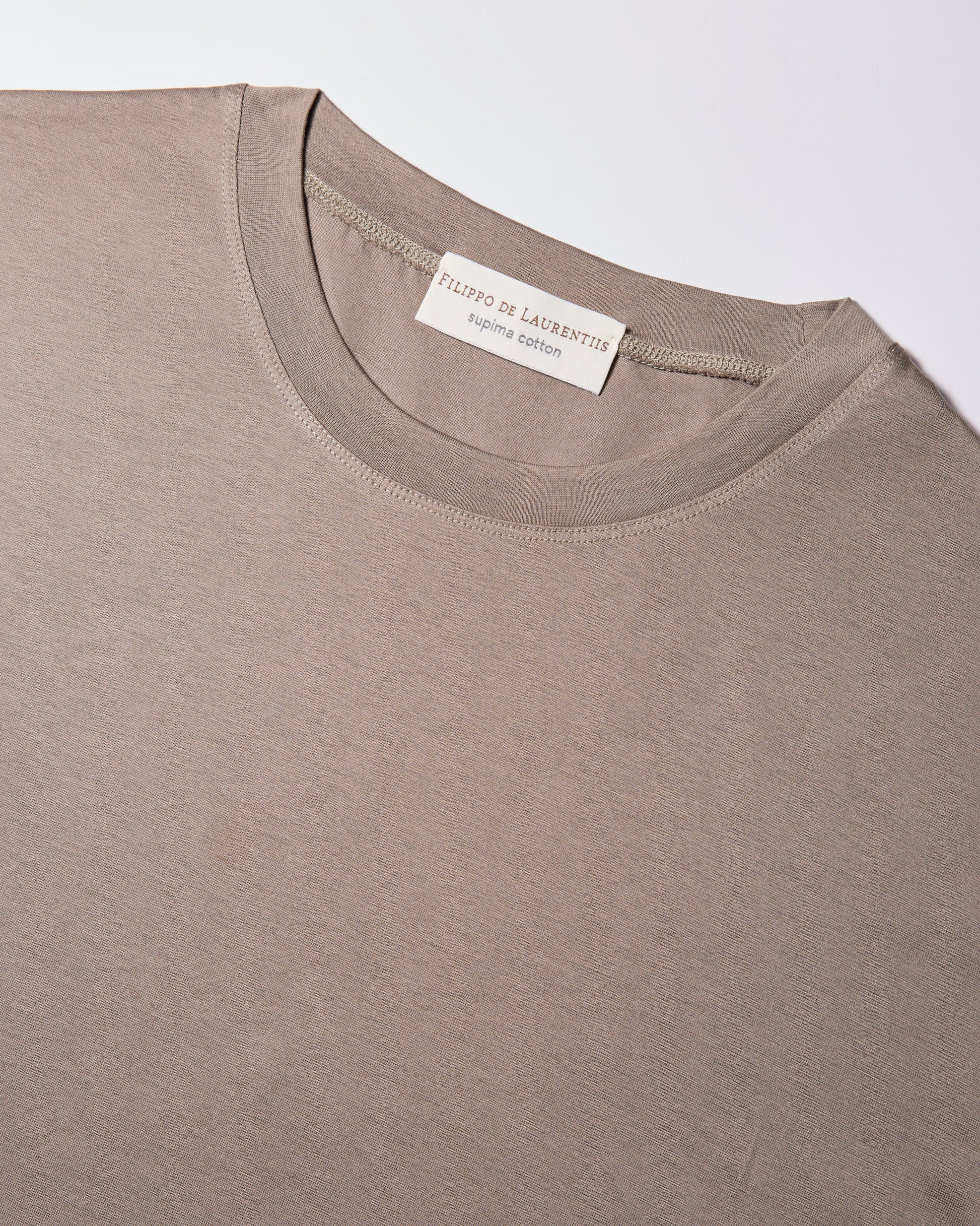 T-shirt supima jersey di cotone tortora